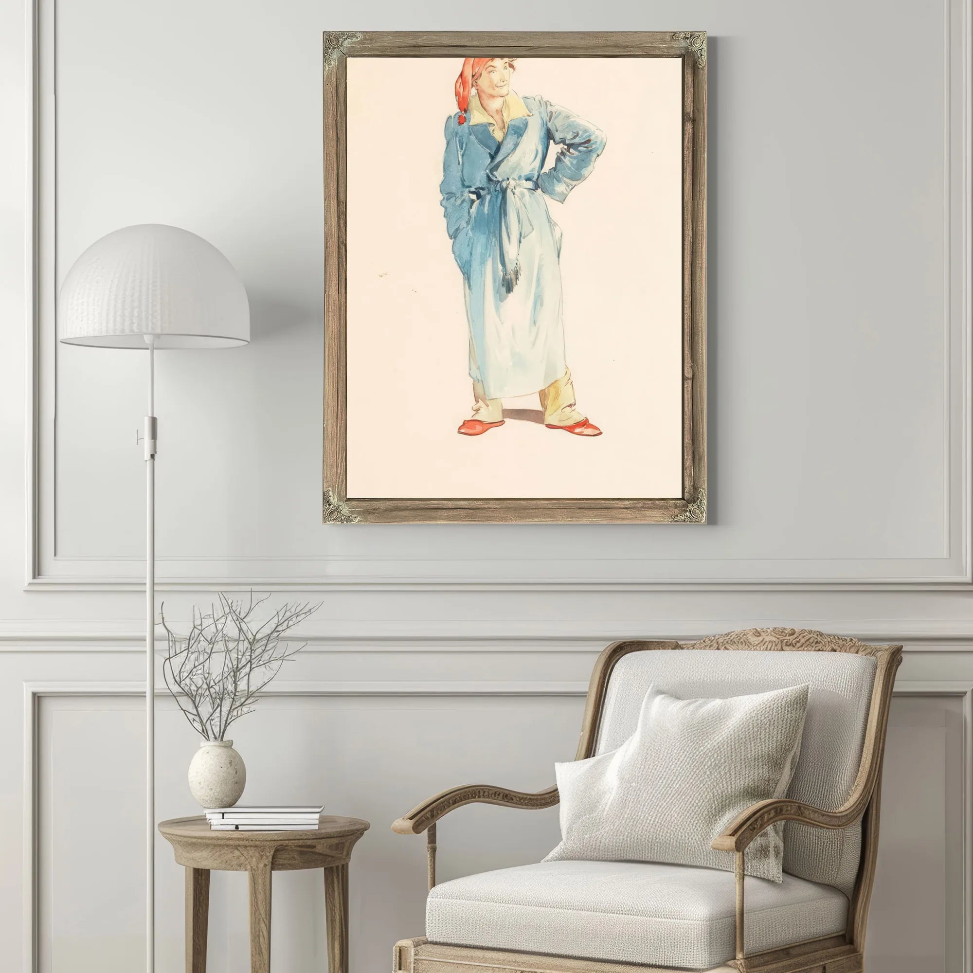 Father Santa Claus By Everett Shinn Fine Art Print