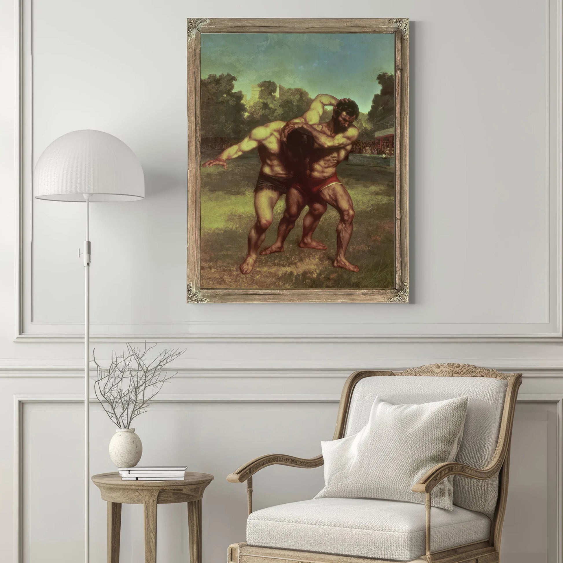 The Wrestlers By Jean Desire Gustave Courbet Fine Art Print