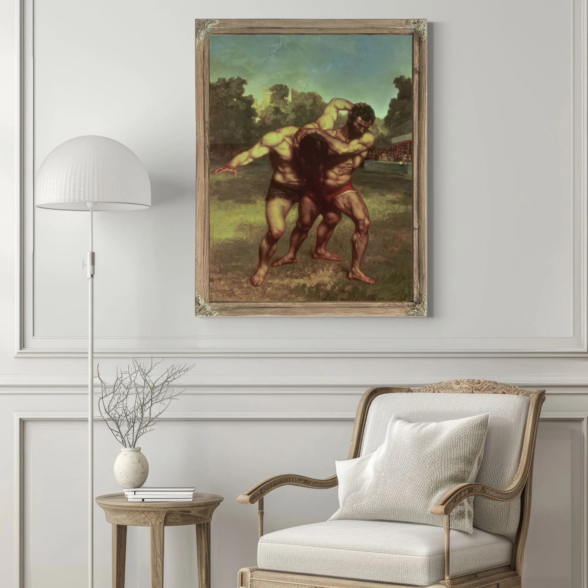 The Wrestlers By Jean Desire Gustave Courbet Fine Art Print