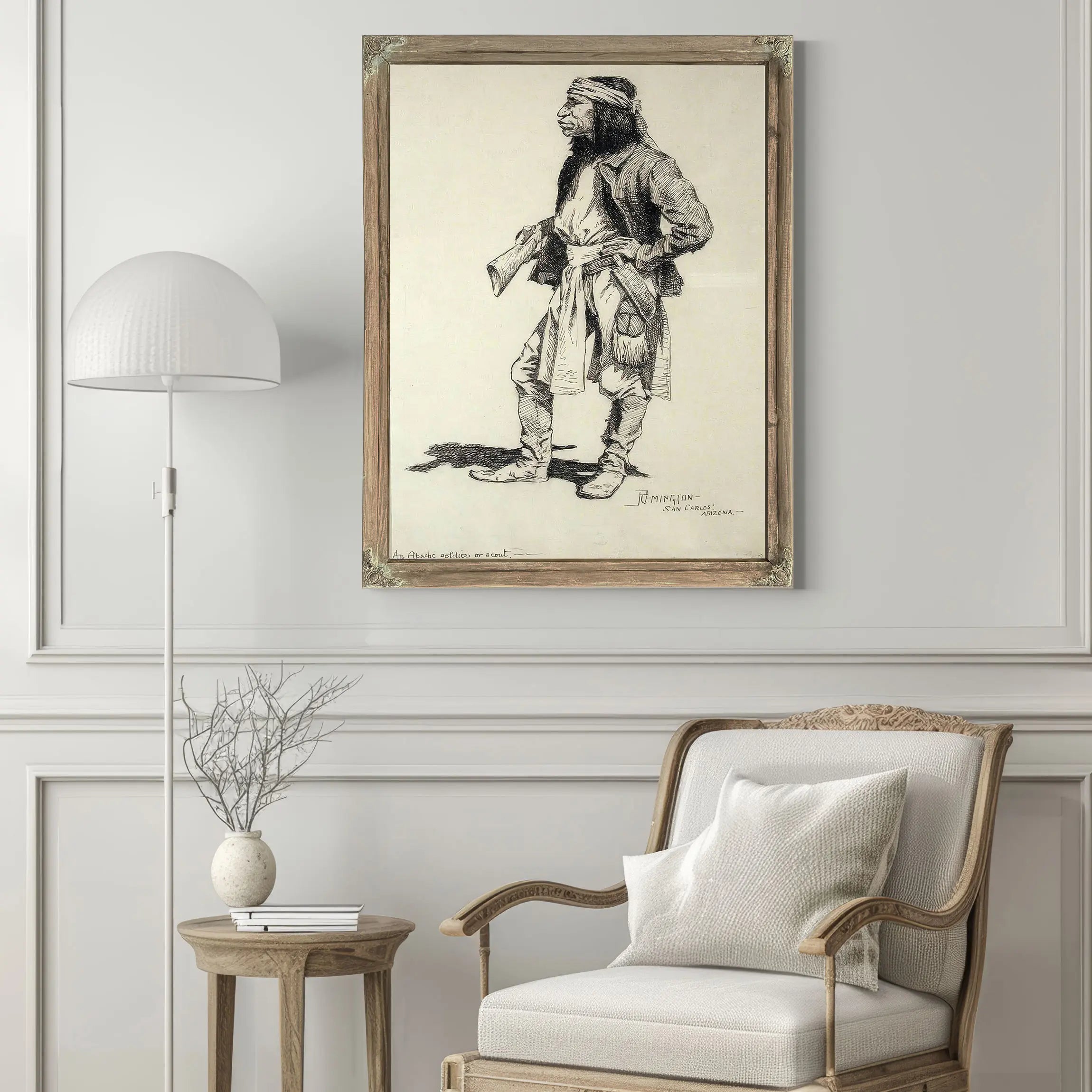 An Apache Soldier Or Scout  by Frederic Remington