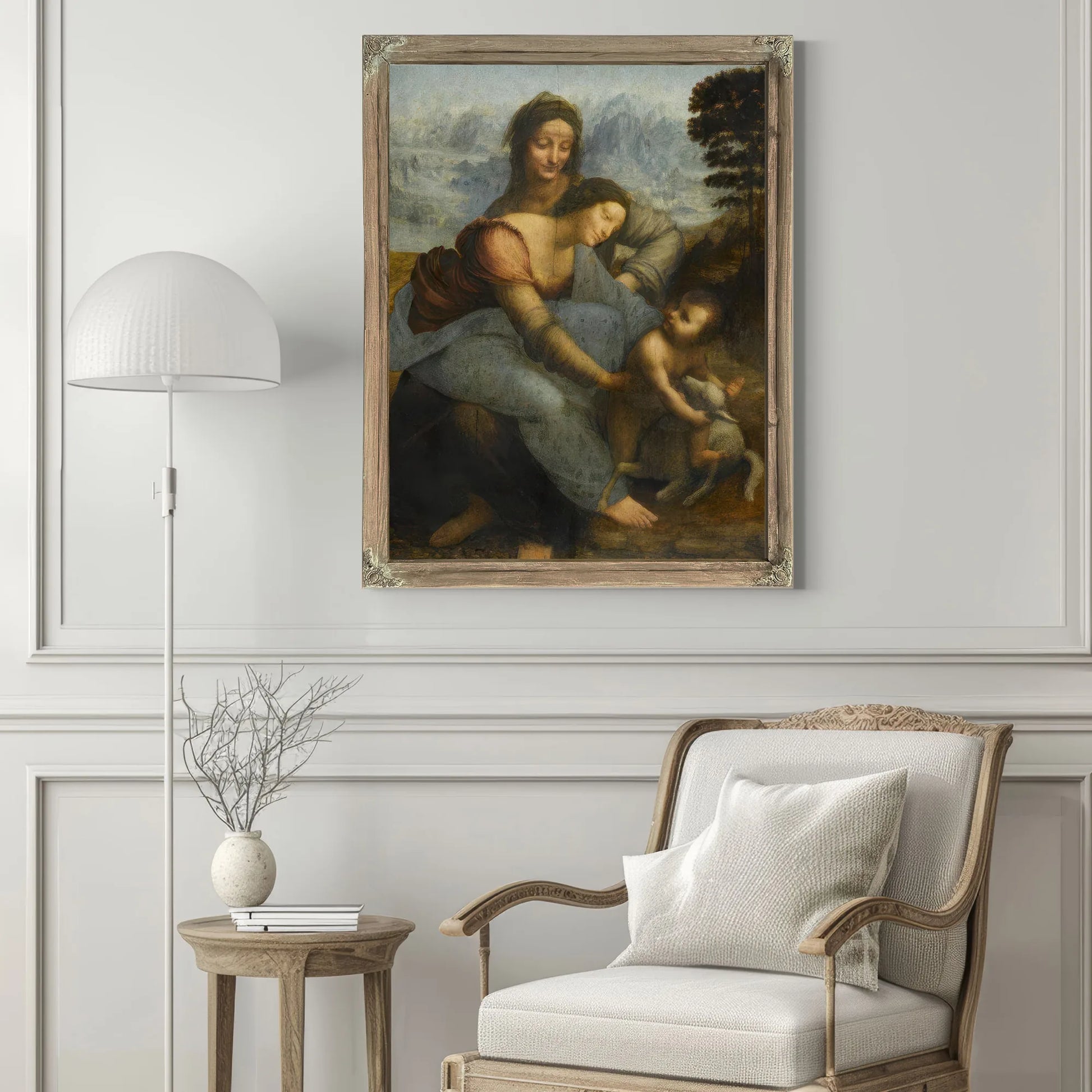 La Vierge L'enfant Jesus Et Sainte Anne By Leonardo Da Vinci Fine Art Print