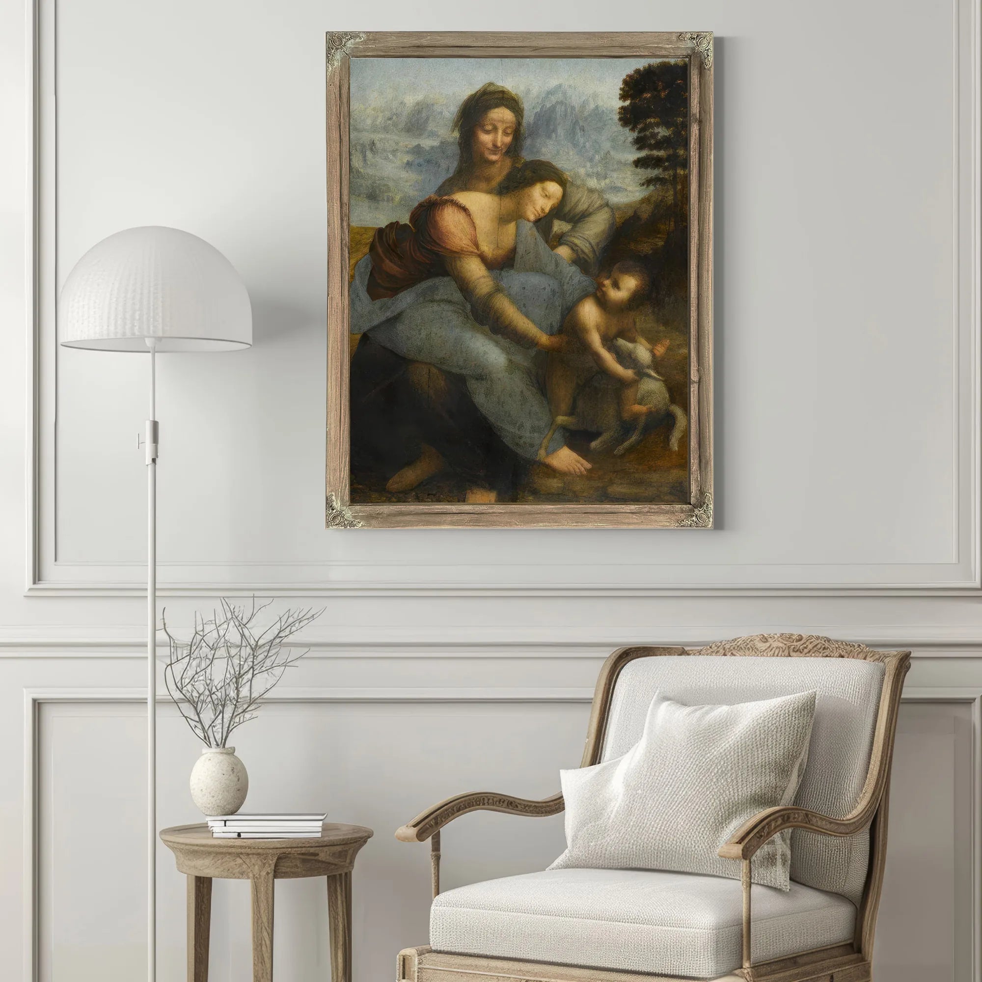 La Vierge L'enfant Jesus Et Sainte Anne By Leonardo Da Vinci Fine Art Print