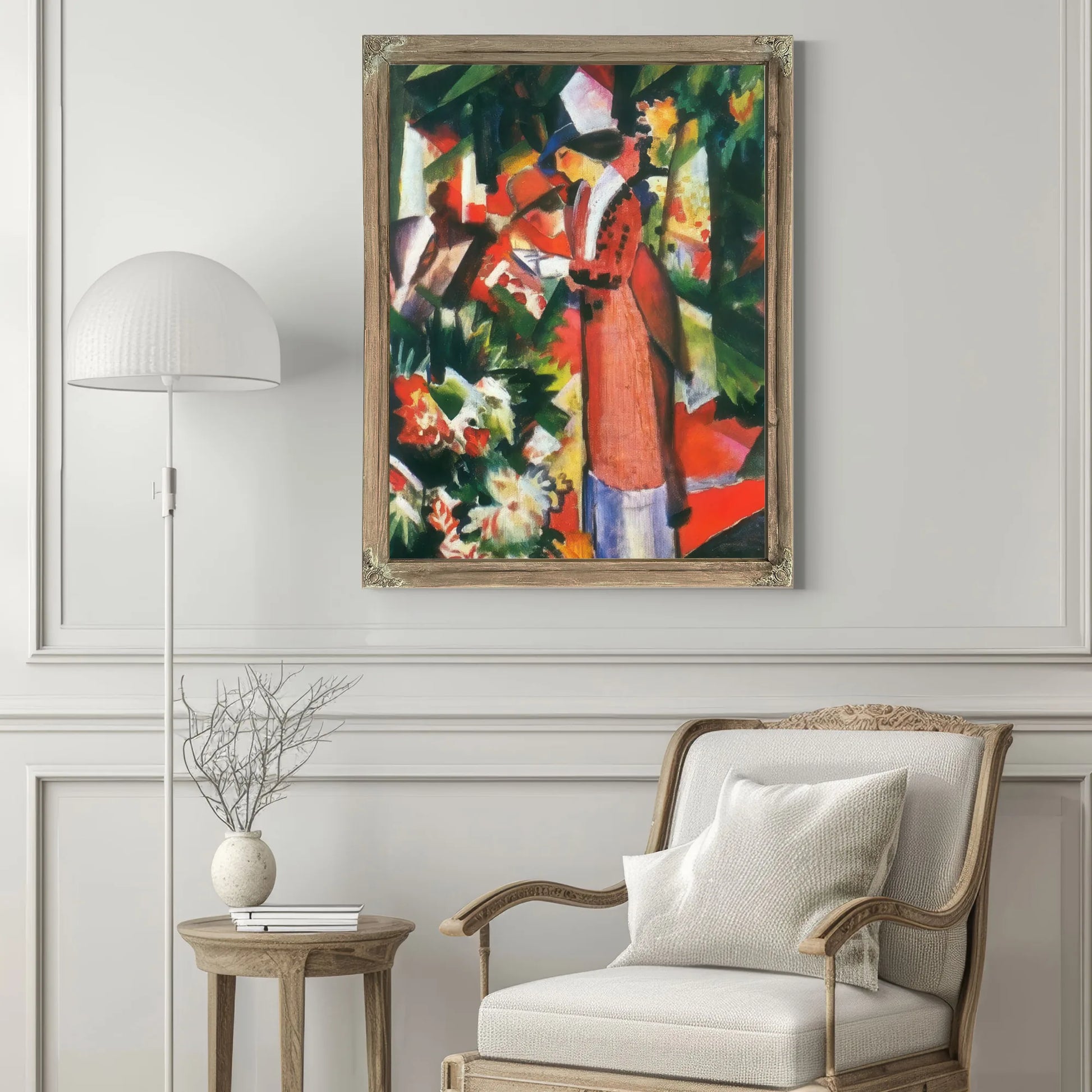 Walk Among Flowers By August Macke Fine Art Print