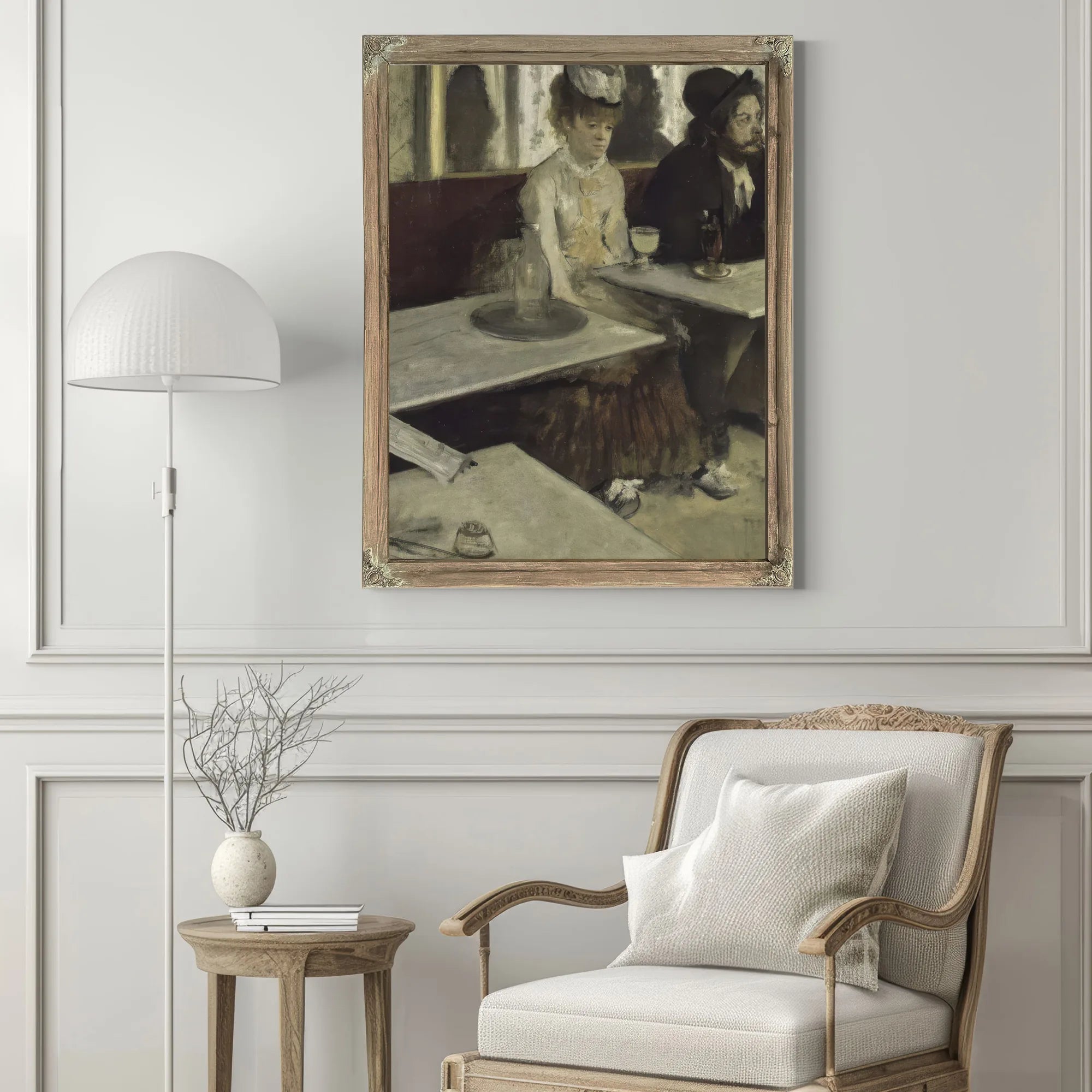 In A Cafe By Edgar Degas Fine Art Print