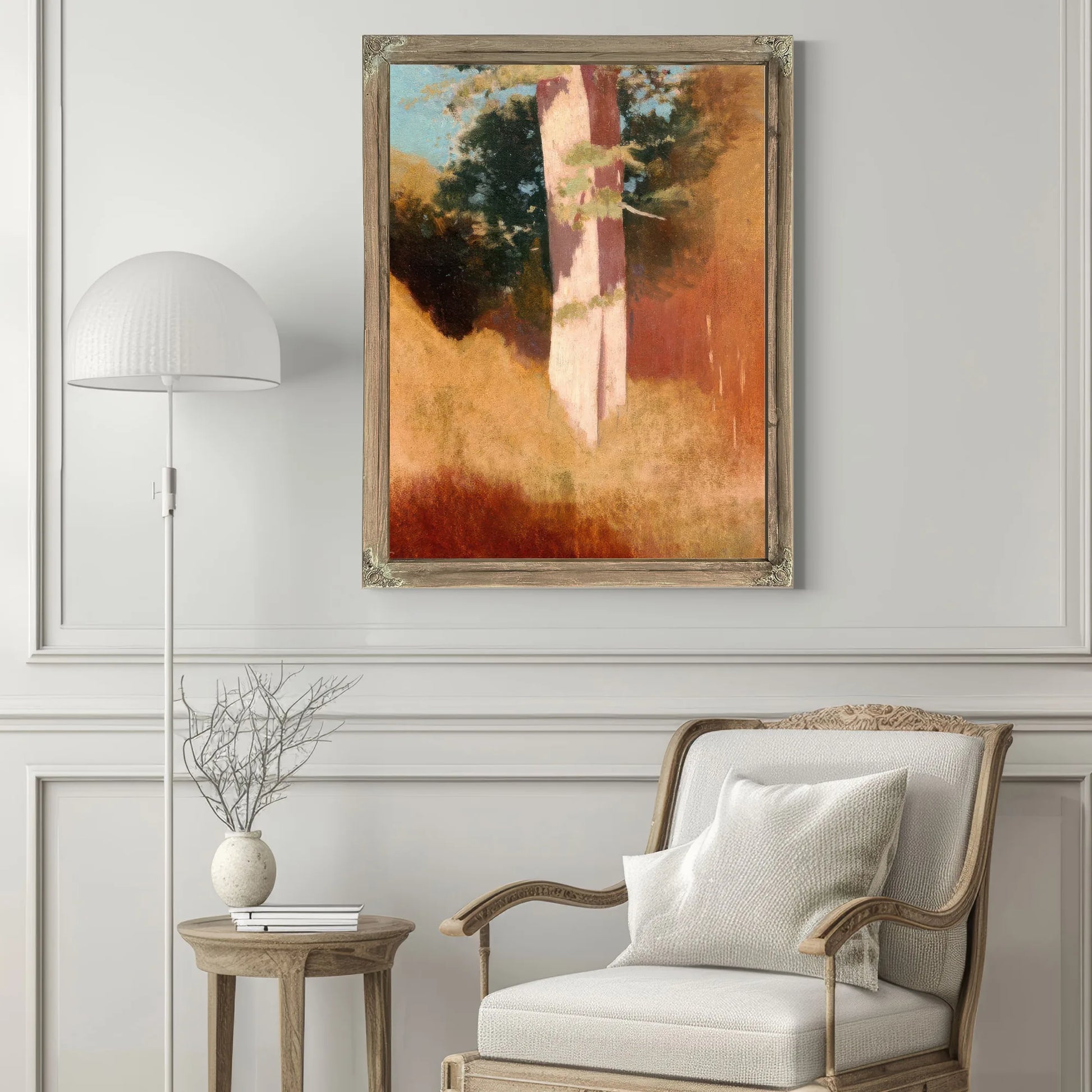 Trees In The Blue Sky By Odilon Redon Fine Art Print