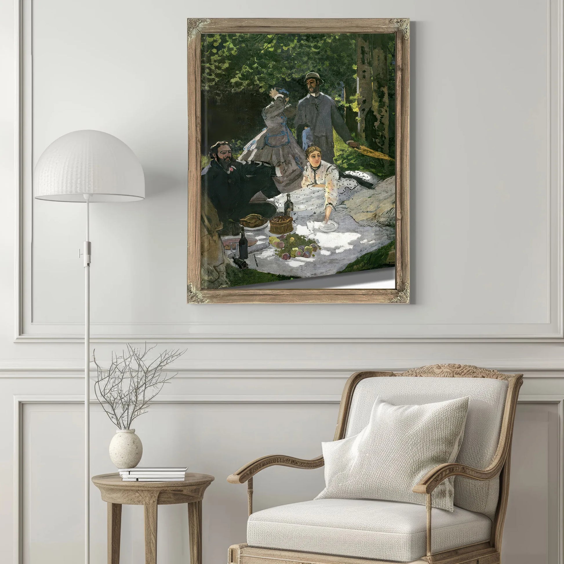 Dejeuner Sur L'herbe, Chailly (Central Panel) By Claude Monet Fine Art Print