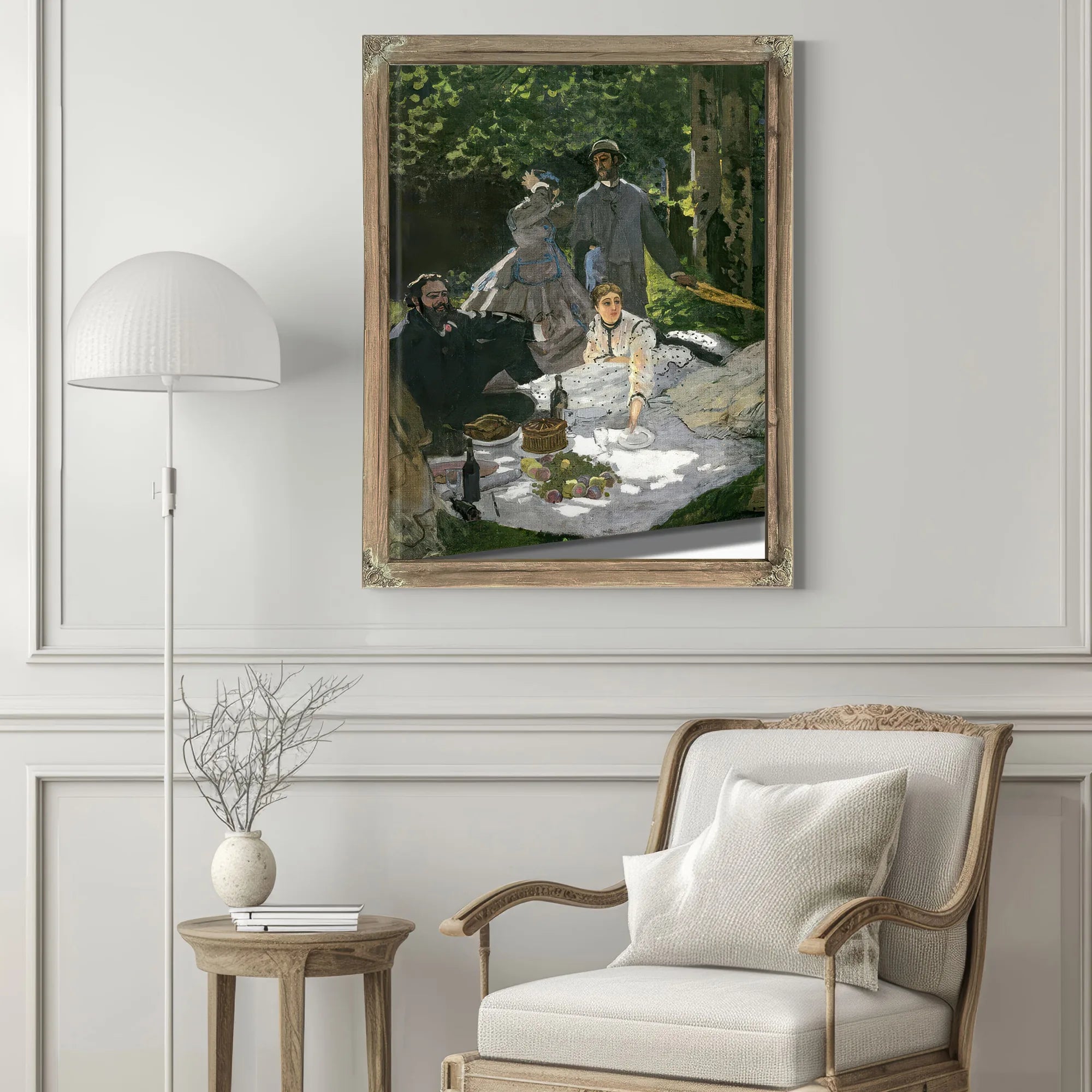 Dejeuner Sur L'herbe, Chailly (Central Panel) By Claude Monet Fine Art Print