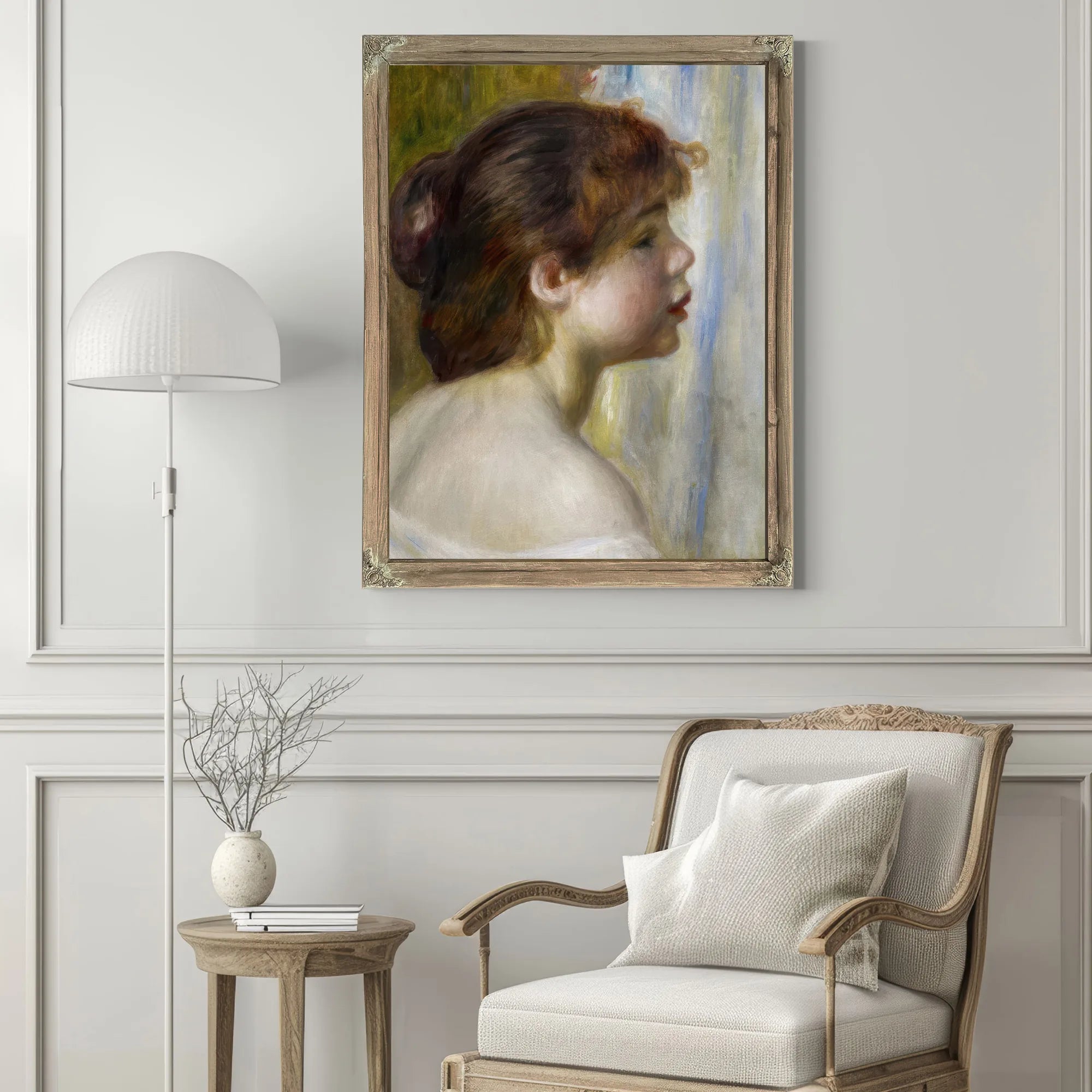 Head Of A Young Woman By Pierre Auguste Renoir Fine Art Print