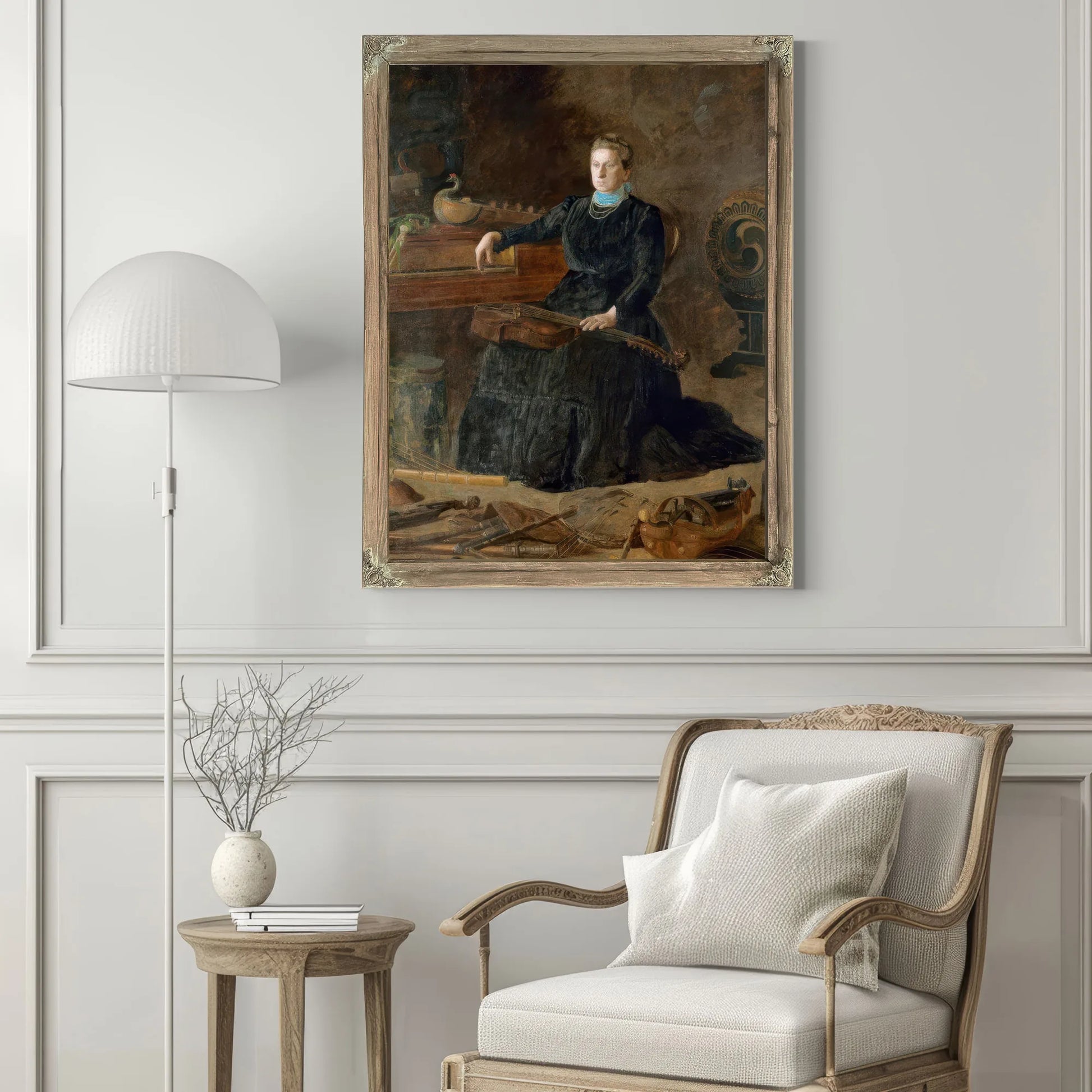 Antiquated Music (Portrait Of Sarah Sagehorn Frishmuth) By Thomas Eakins Fine Art Print