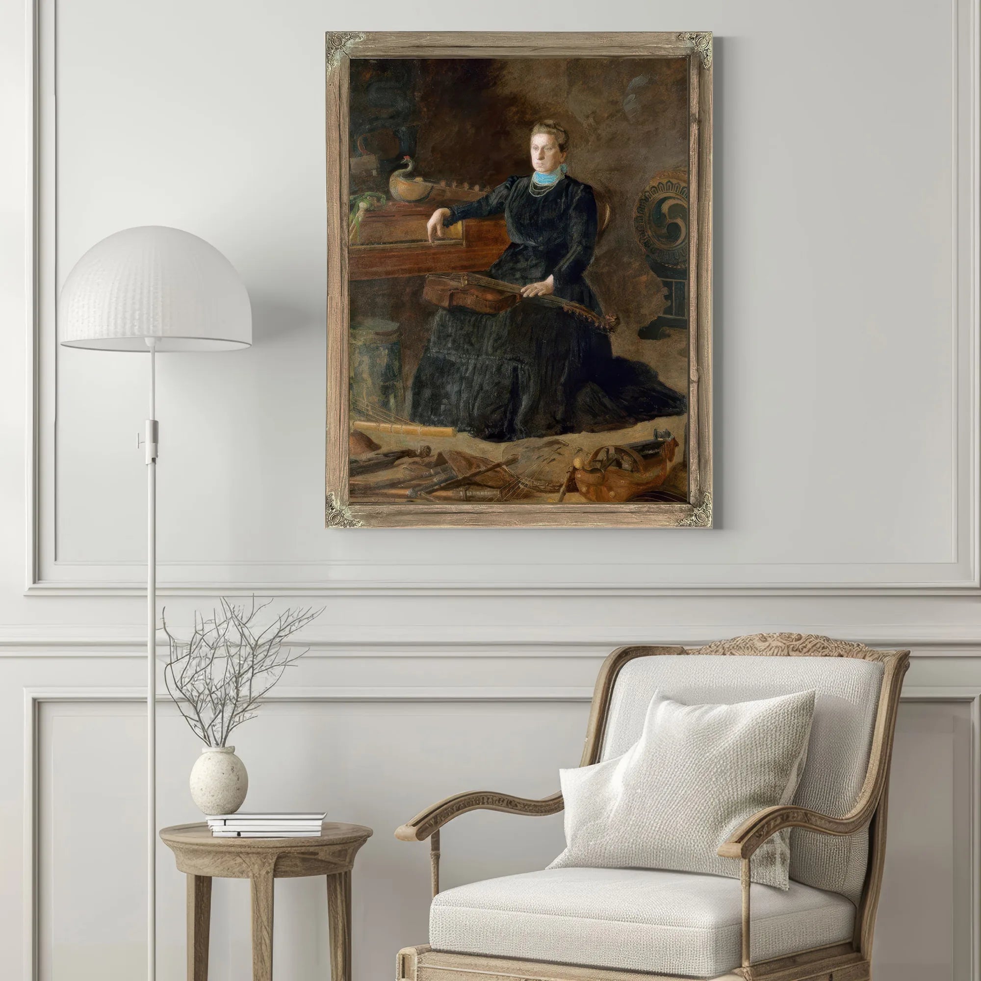 Antiquated Music (Portrait Of Sarah Sagehorn Frishmuth) By Thomas Eakins Fine Art Print