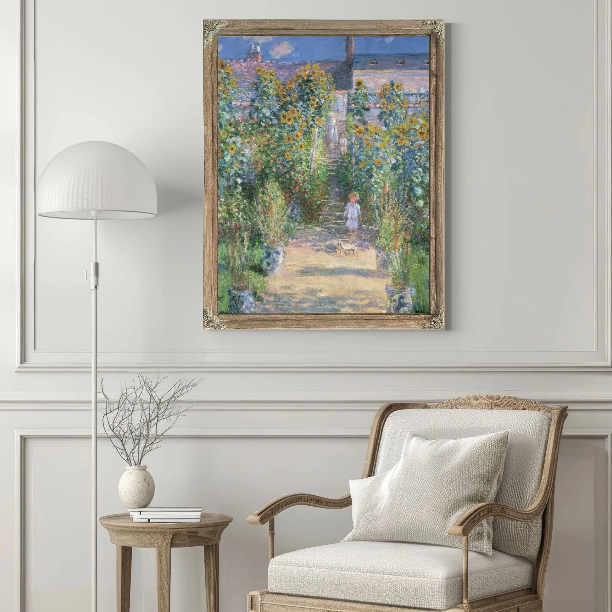 The Artist's Garden At Vetheuil By Claude Monet Fine Art Print