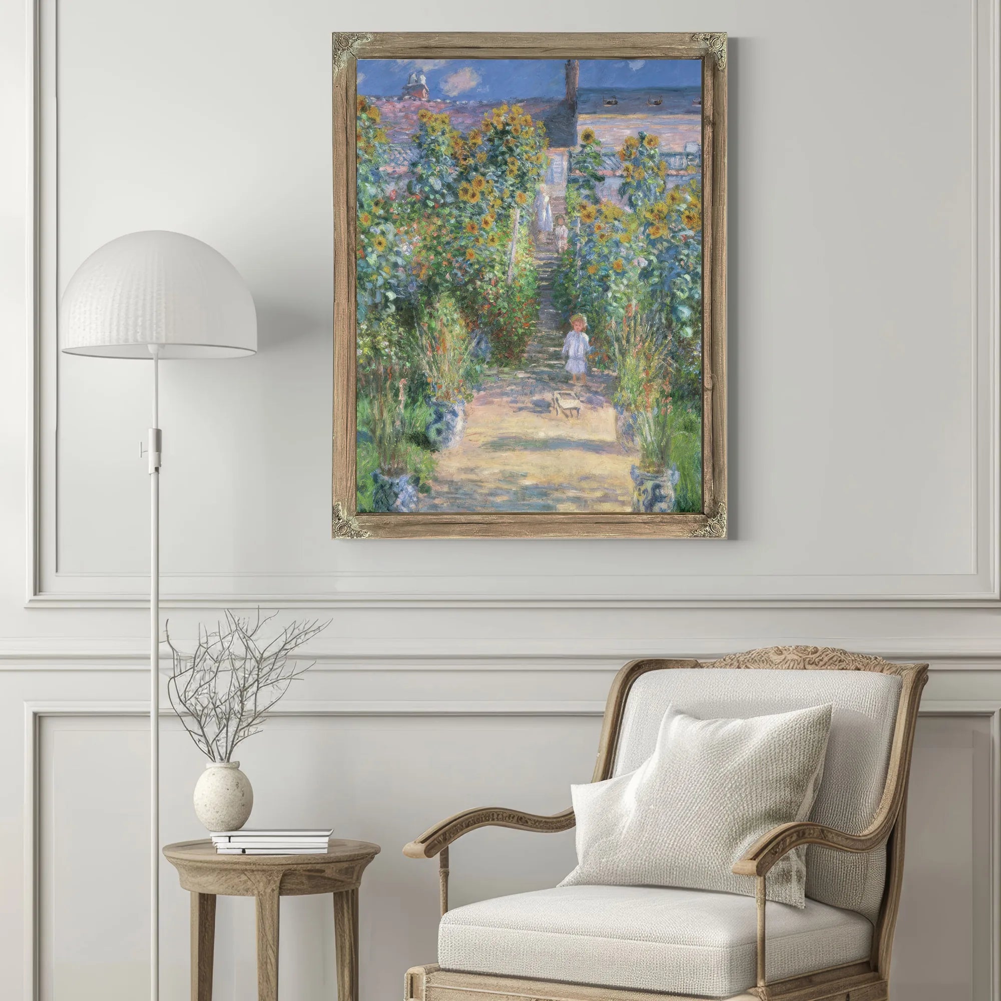 The Artist's Garden At Vetheuil By Claude Monet Fine Art Print