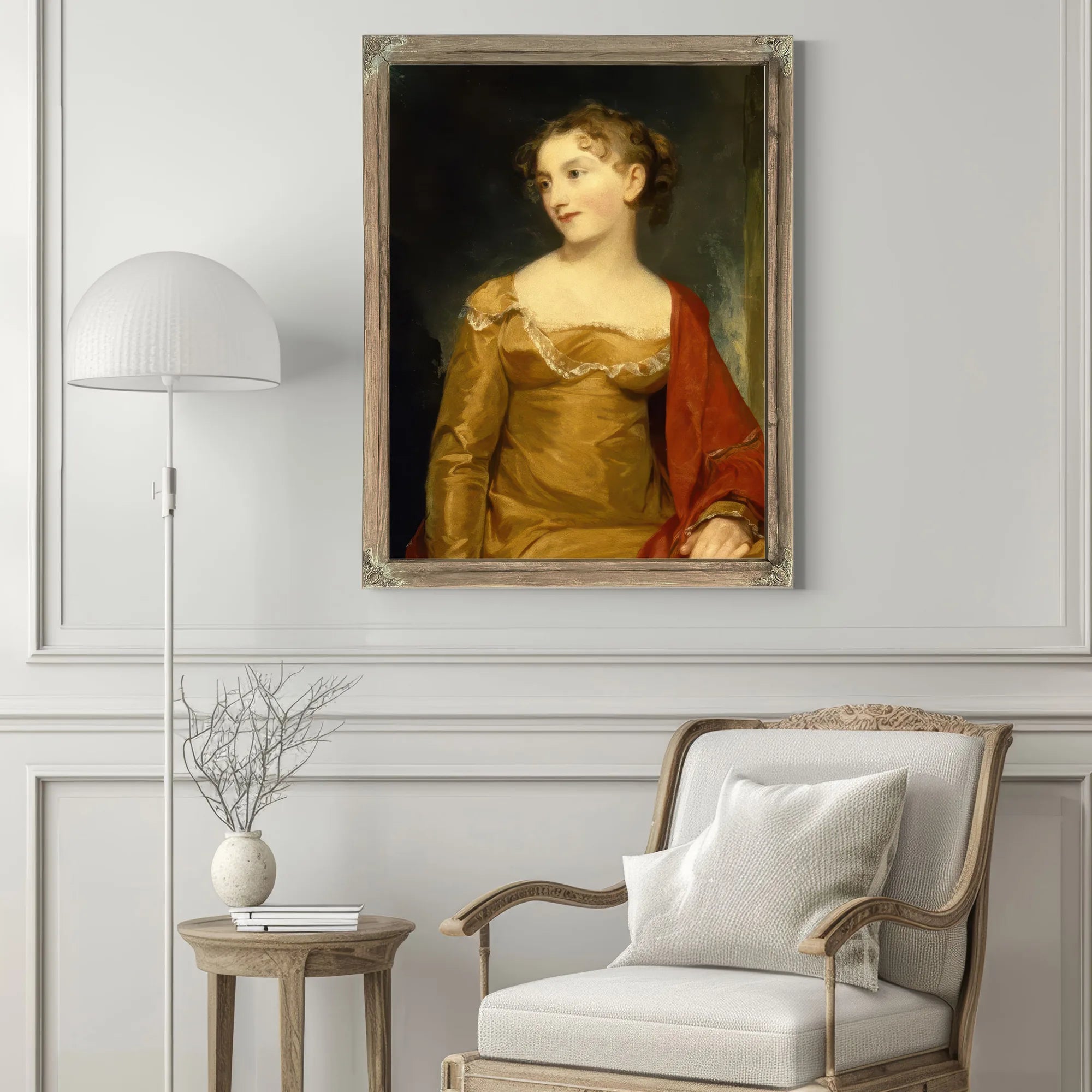 Portrait Of Maria Livingston (Mrs. John C. Tillotson) By Thomas Sully Fine Art Print