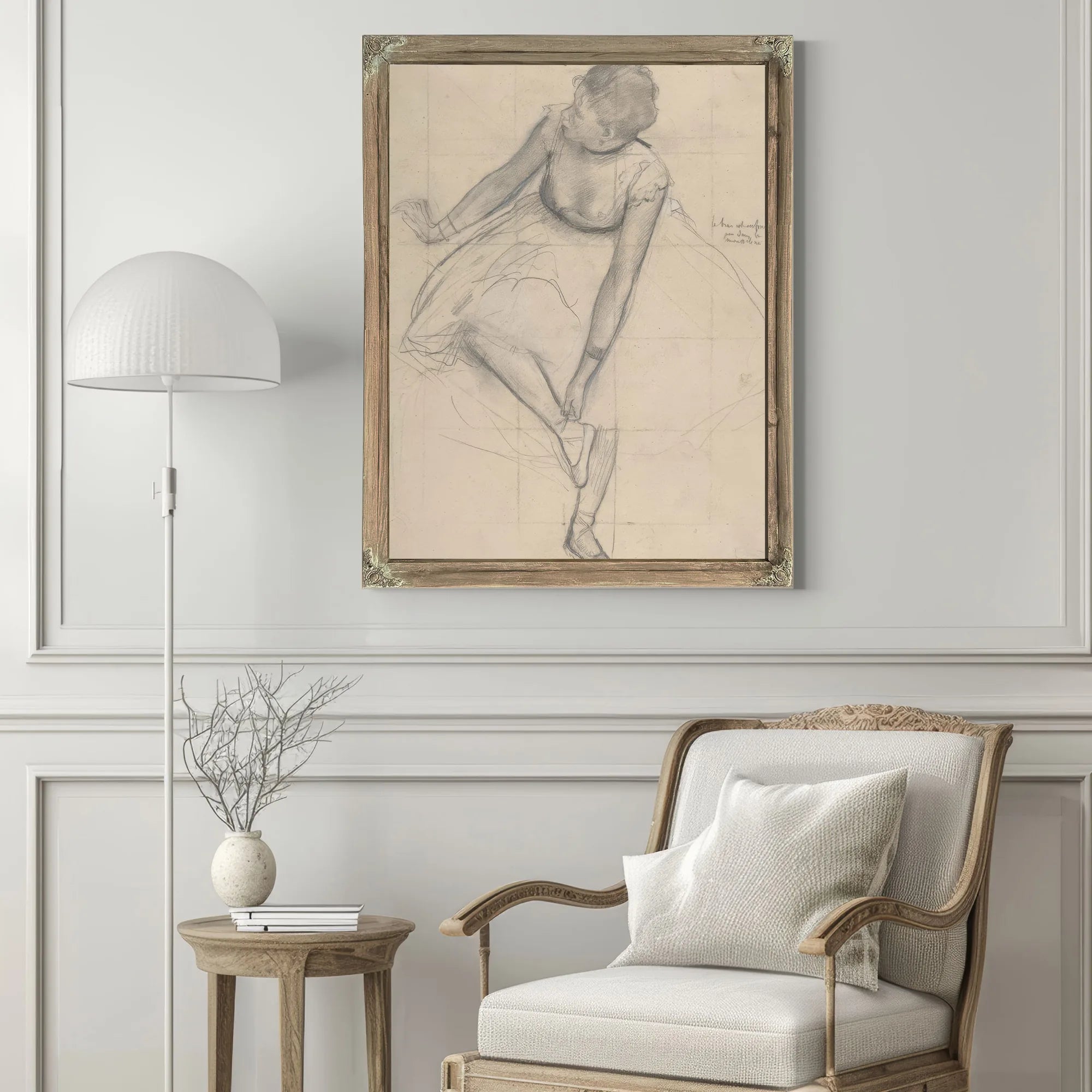 Dancer Adjusting Her Slipper By Edgar Degas Fine Art Print