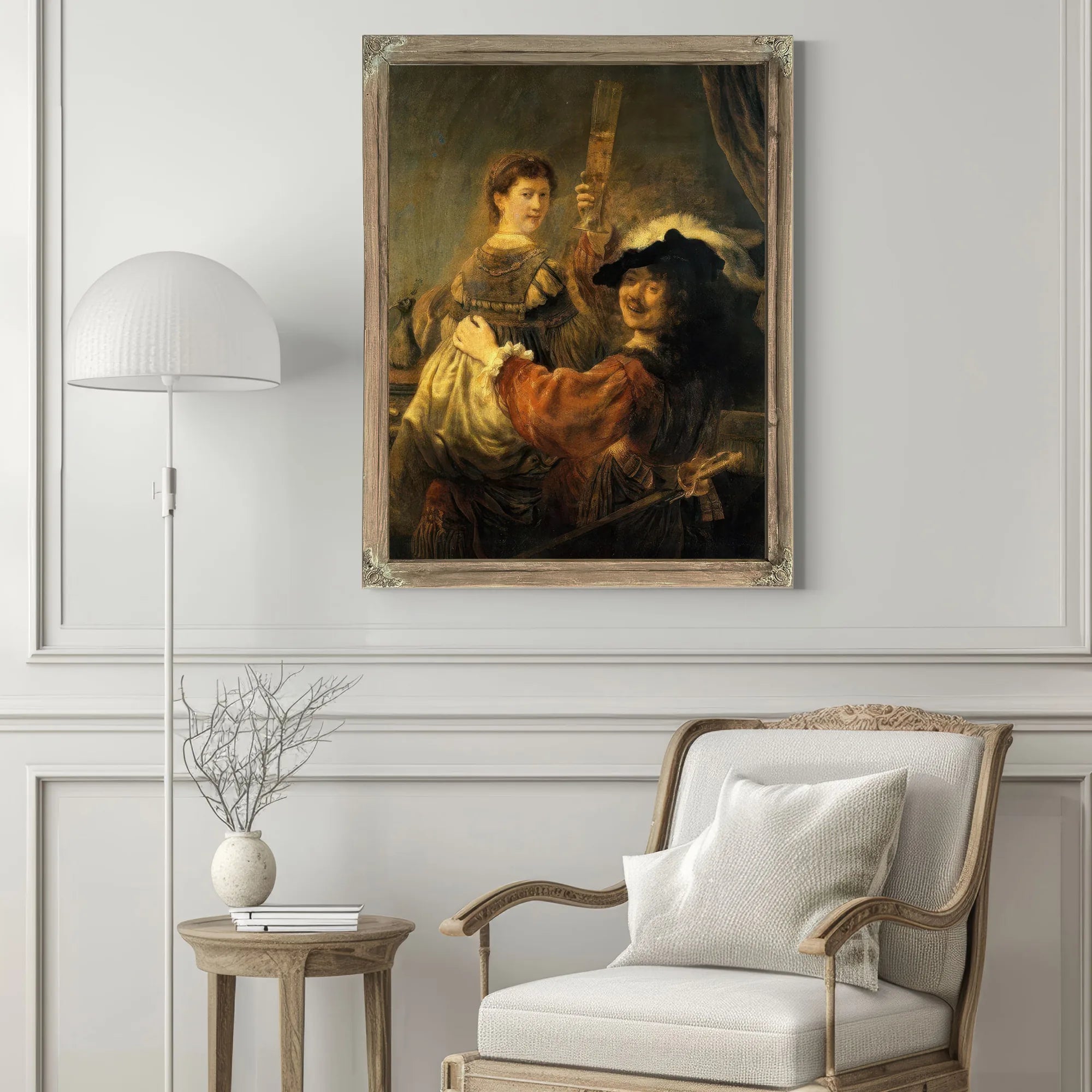 Rembrandt And Saskia In The Parable Of The Prodigal Son By Rembrandt Fine Art Print