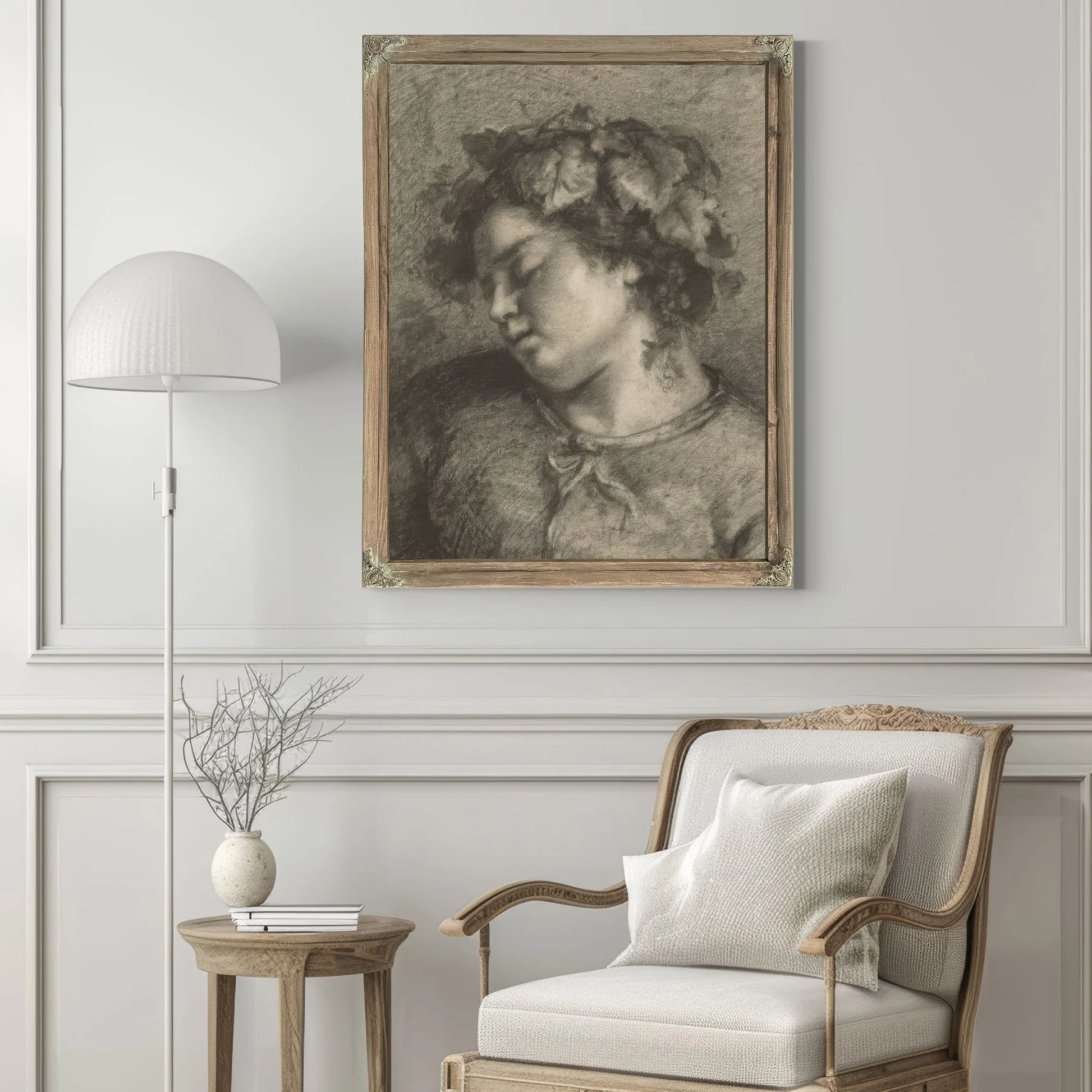 Head Of A Sleeping Bacchante By Jean Desire Gustave Courbet Fine Art Print