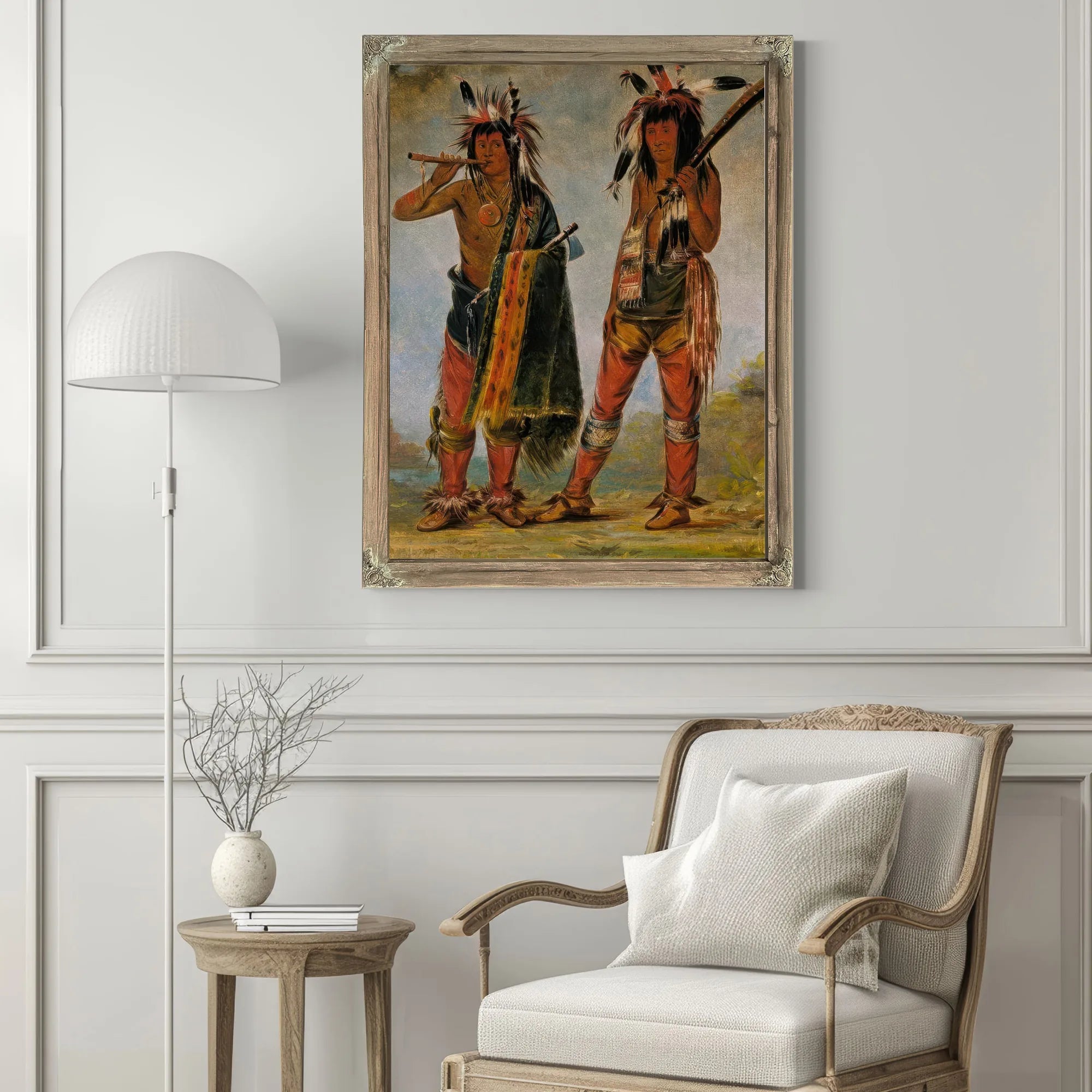 Two Young Men By George Catlin Fine Art Print