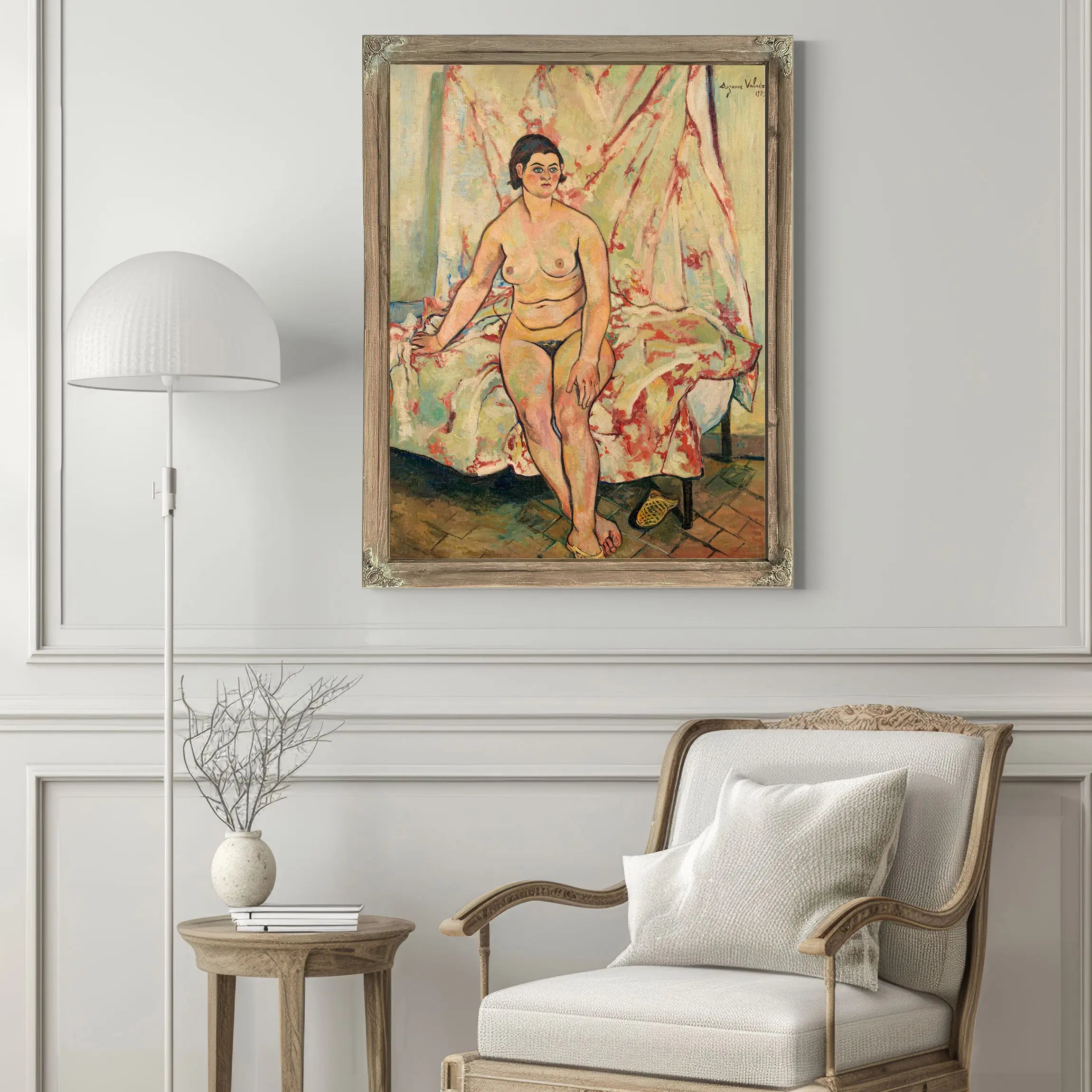 Nude Sitting On The Edge Of A Bed By Suzanne Valadon by Suzanne Valadon