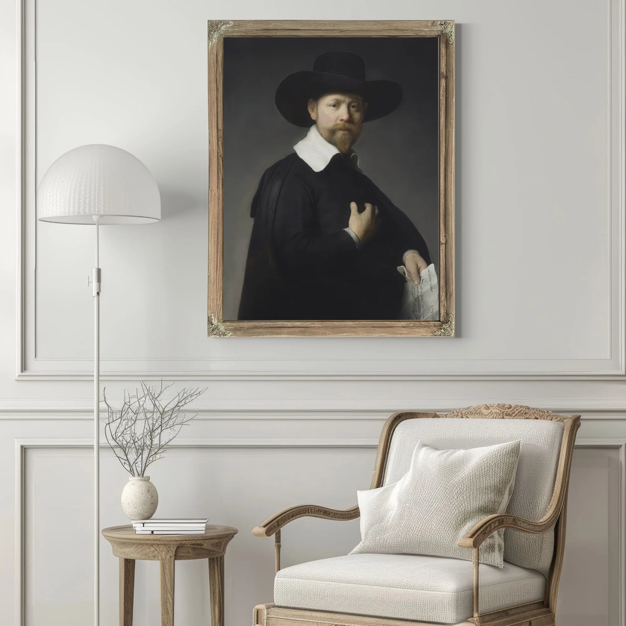 Portrait Of Marten Looten By Rembrandt Fine Art Print