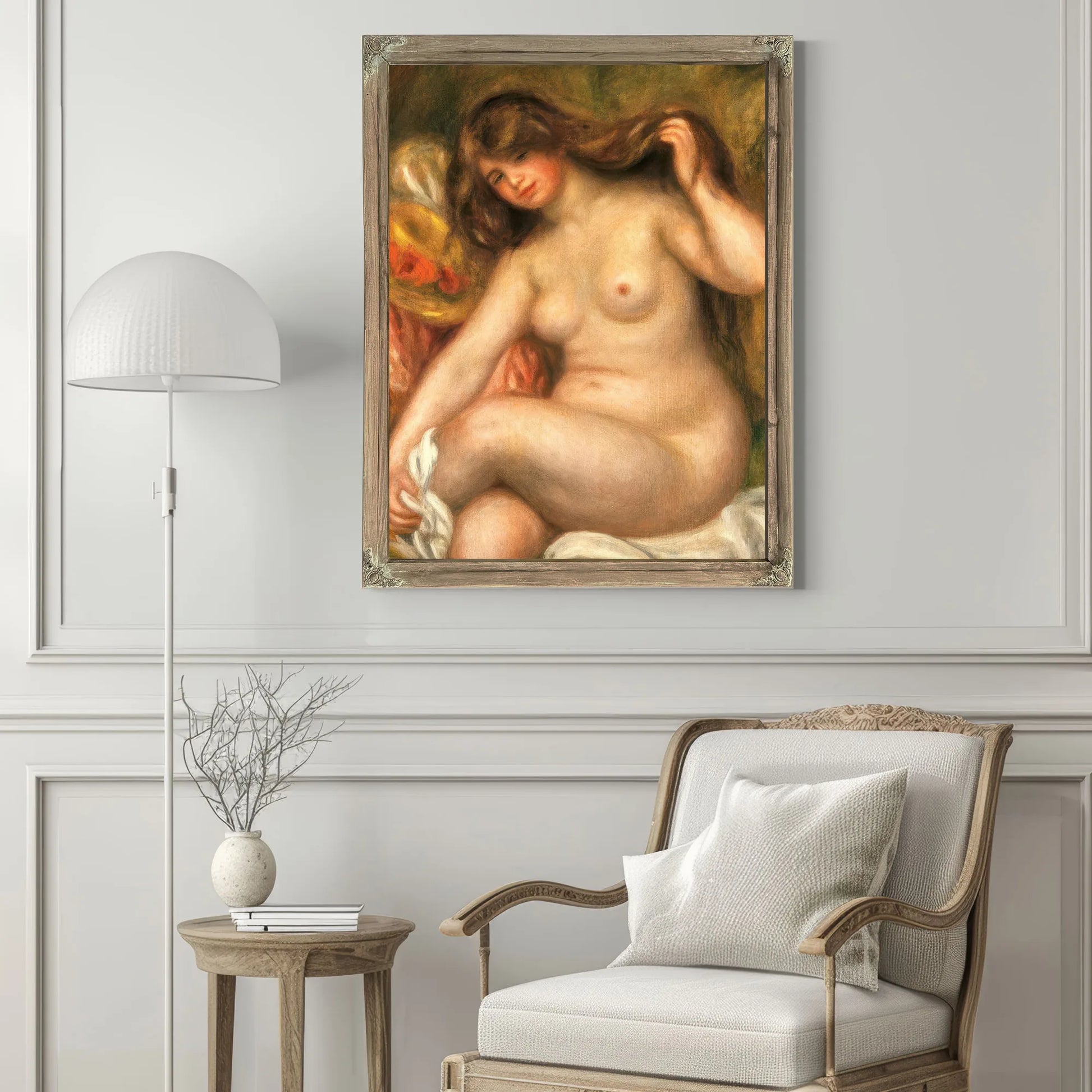 Large Bather By Pierre August Renoir Fine Art Print