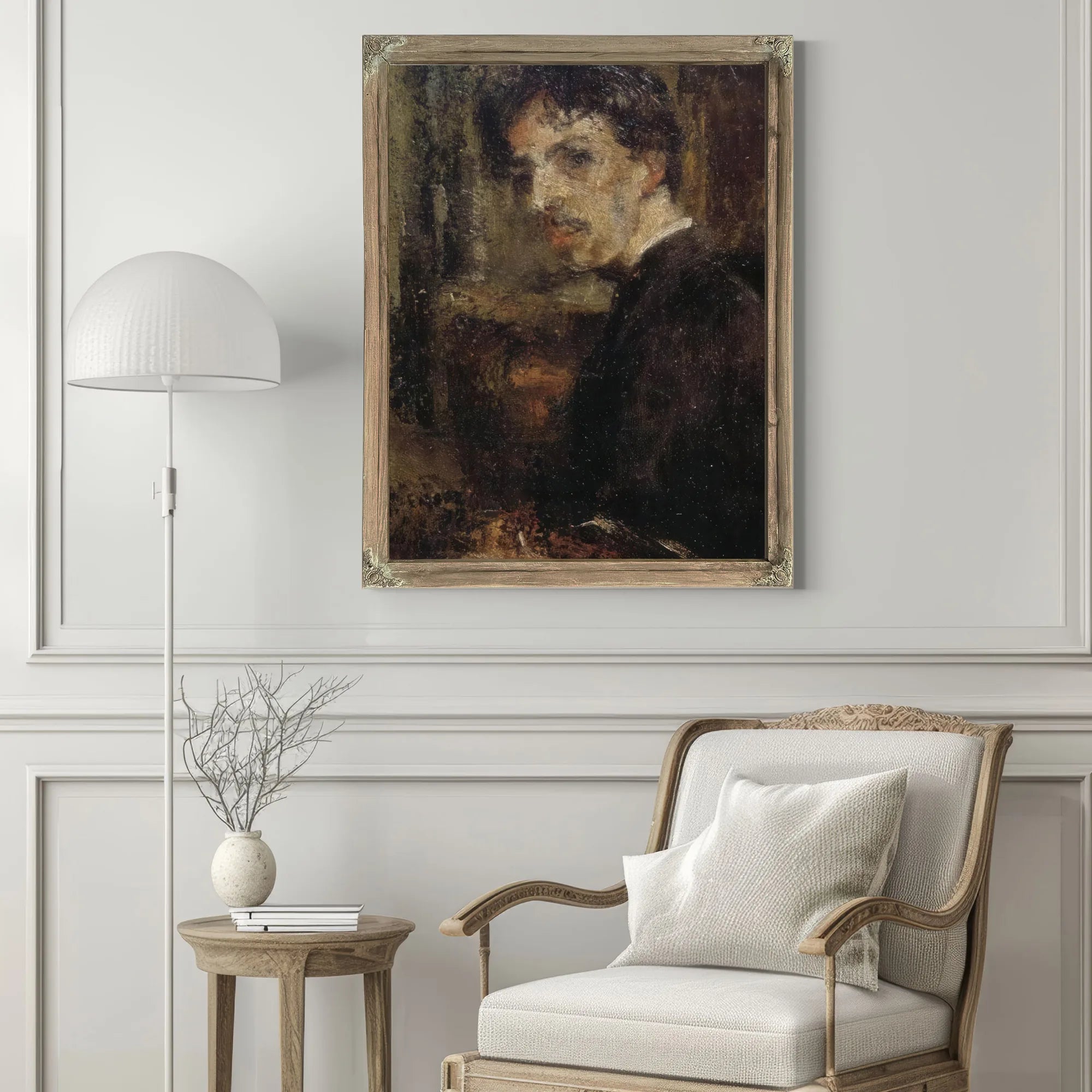 Self Portrait, Called The Little Head By James Ensor Fine Art Print