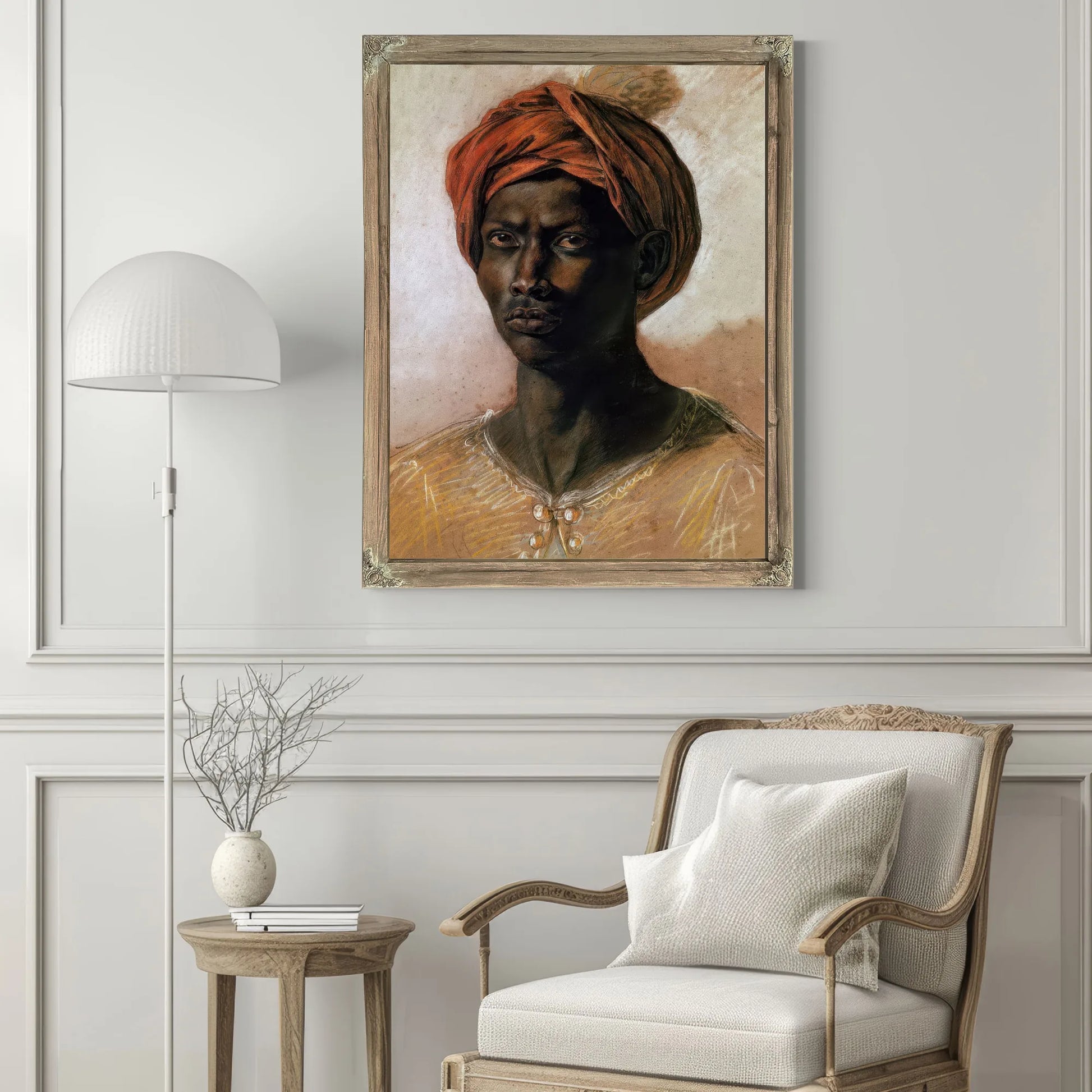 Portrait Of A Turk In A Turban By Ferdinand Victor Eugene Delacroix Fine Art Print