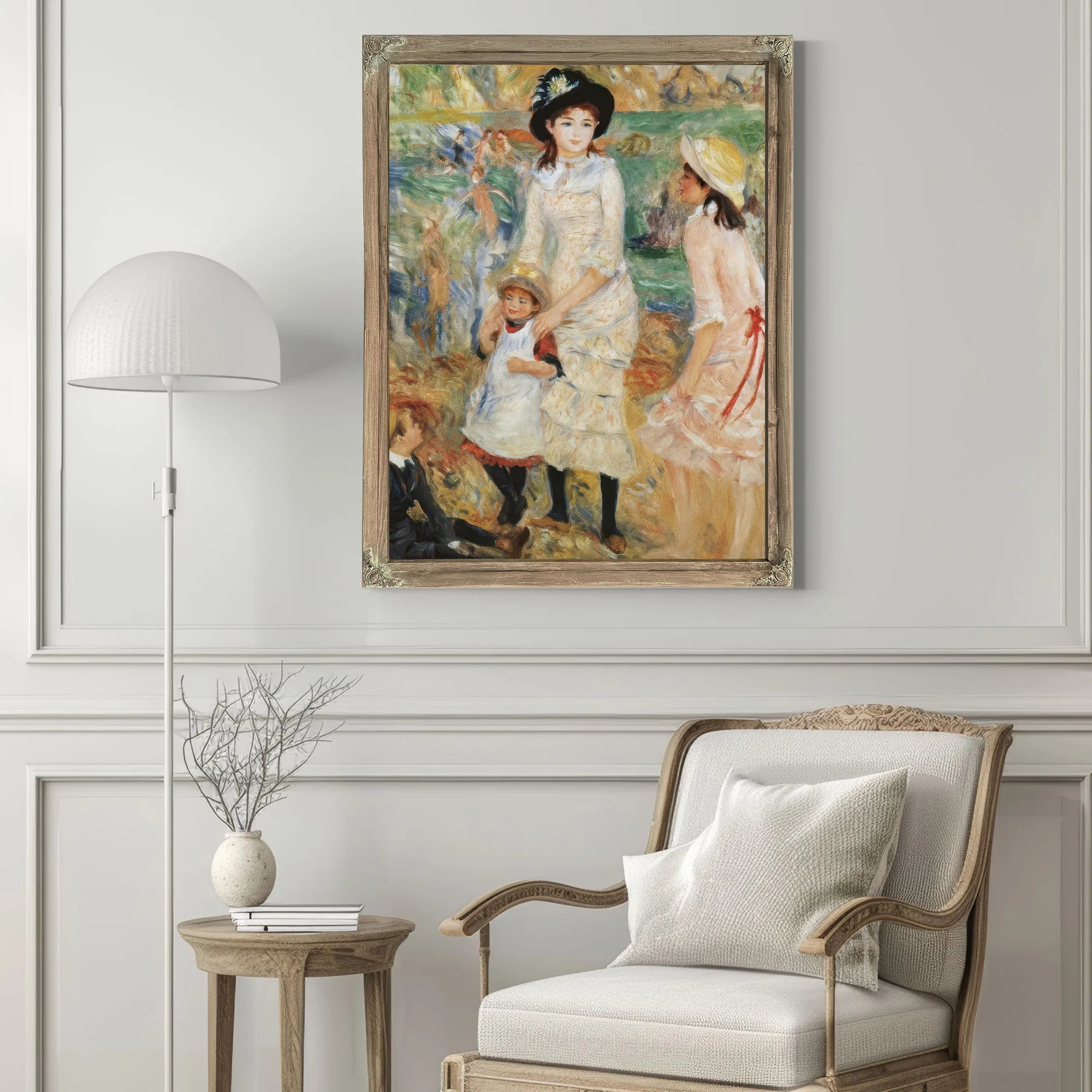 Children On The Seashore, Guernsey 1 By Pierre Auguste Renoir Fine Art Print