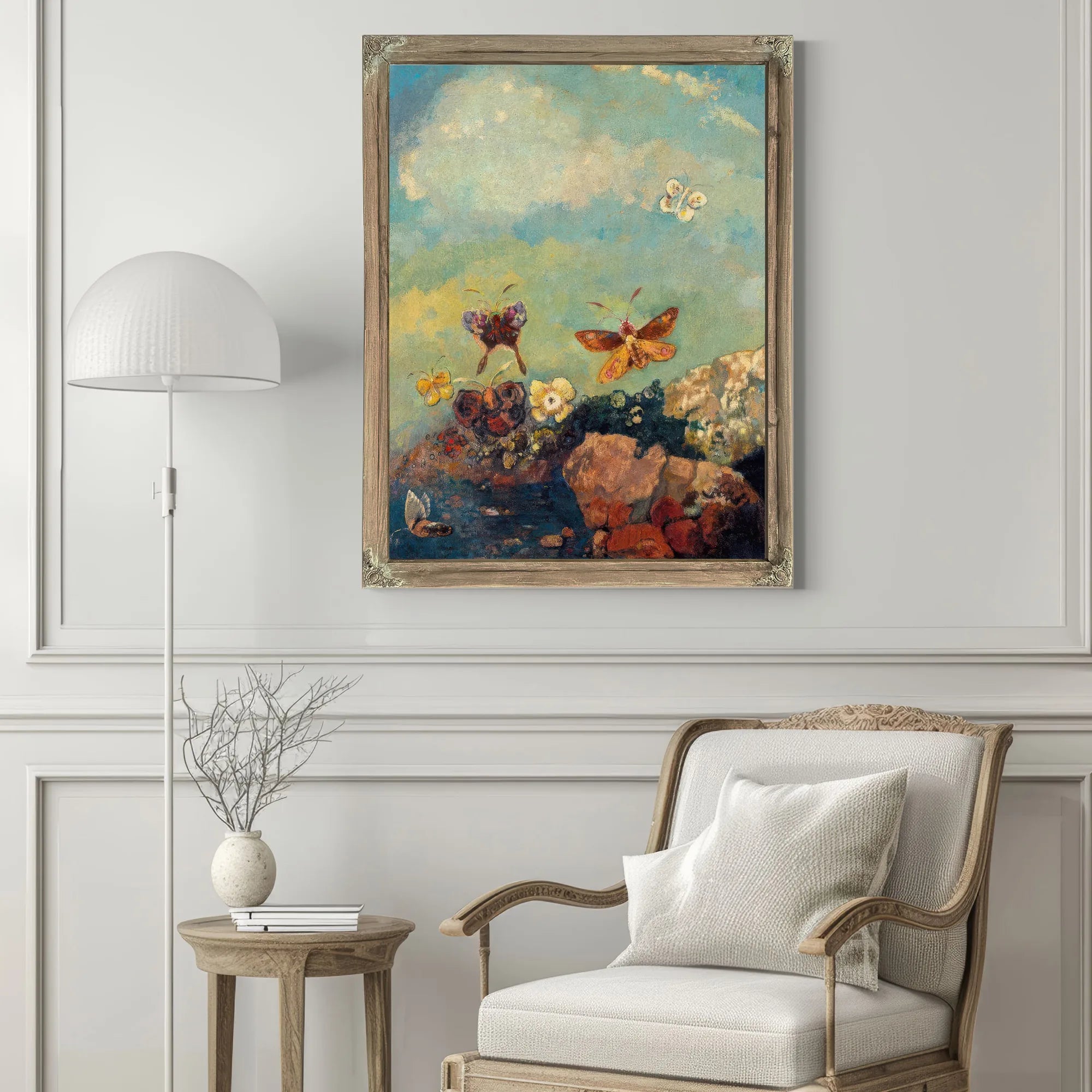 Butterflies 1910 73 9X54 9Cm Museum Of Modern Art By Odilon Redon Fine Art Print