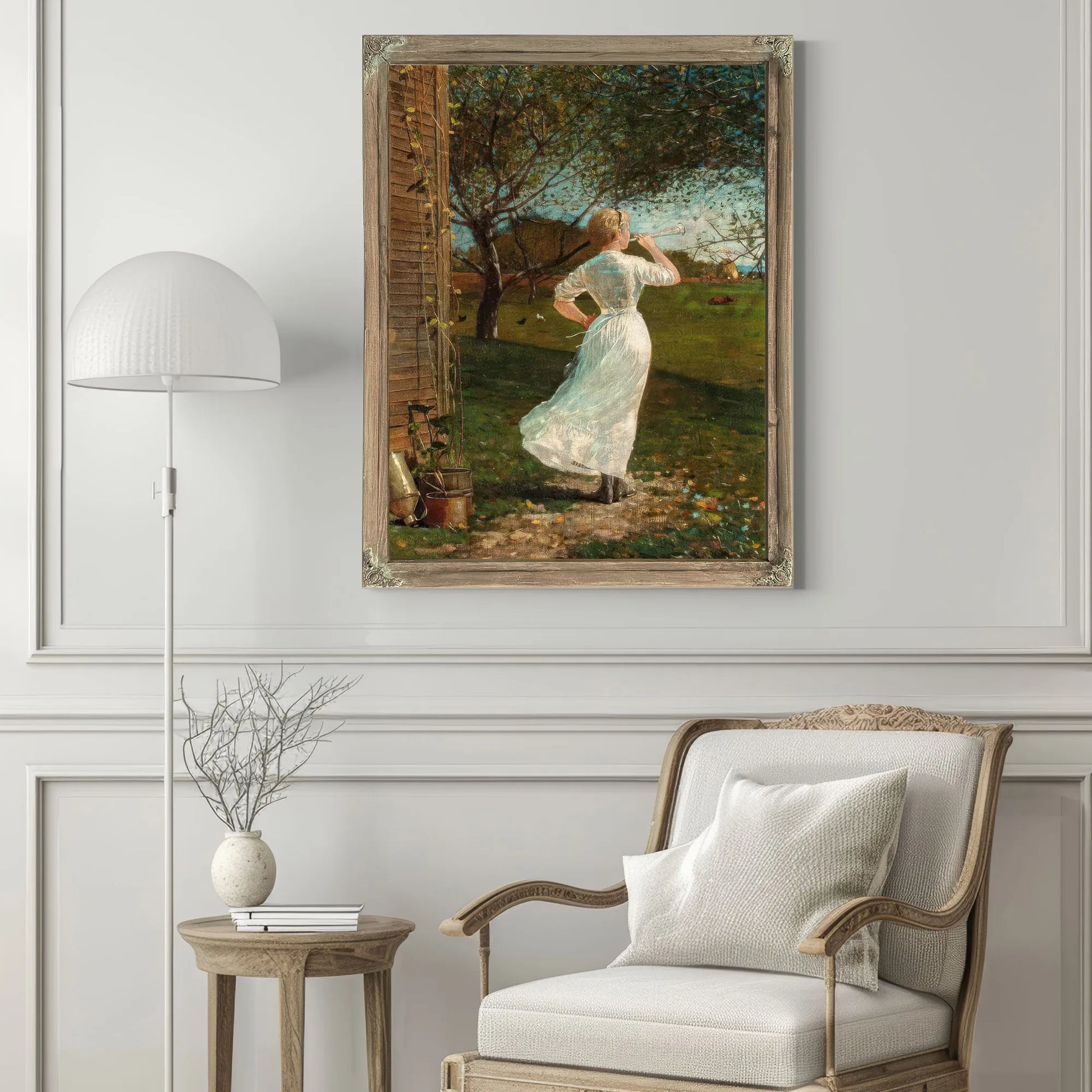 The Dinner Horn (Blowing The Horn At Seaside) By Winslow Homer Fine Art Print