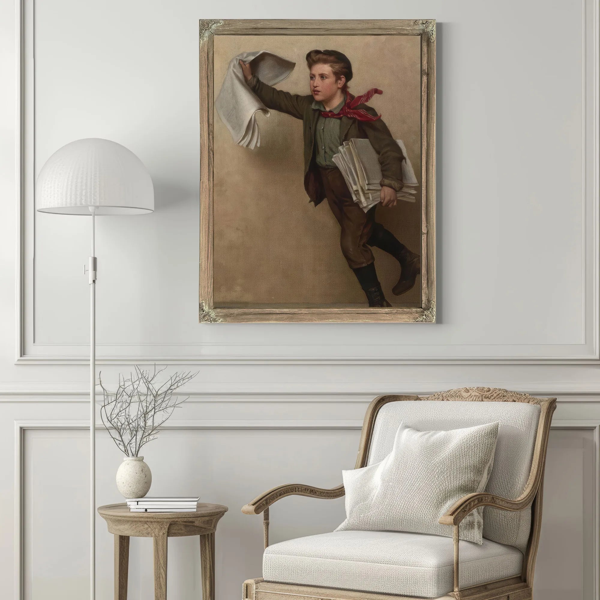 Extra, Extra (The Paper Boy) By John George Brown Fine Art Print