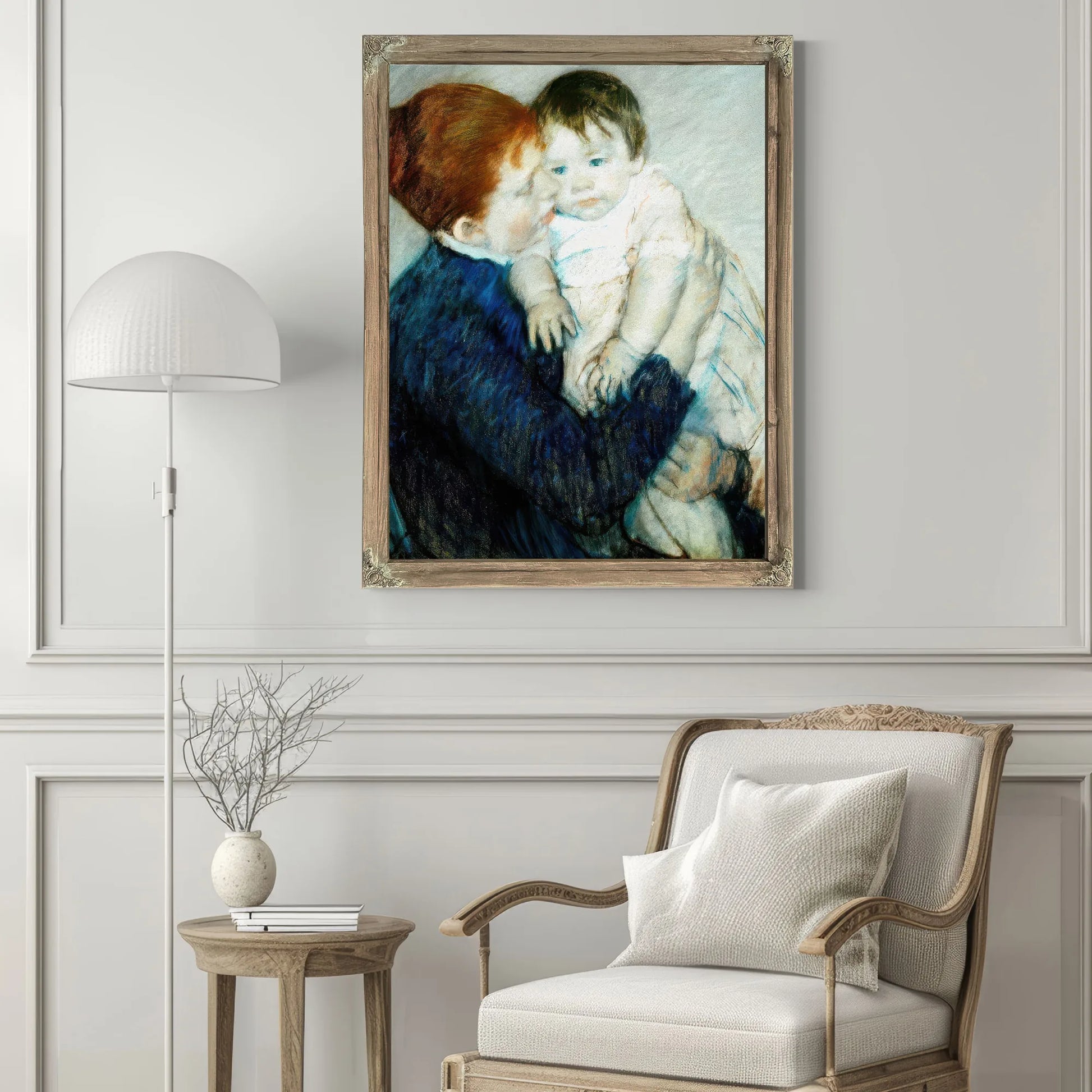 Agatha And Her Child By Mary Cassatt Fine Art Print