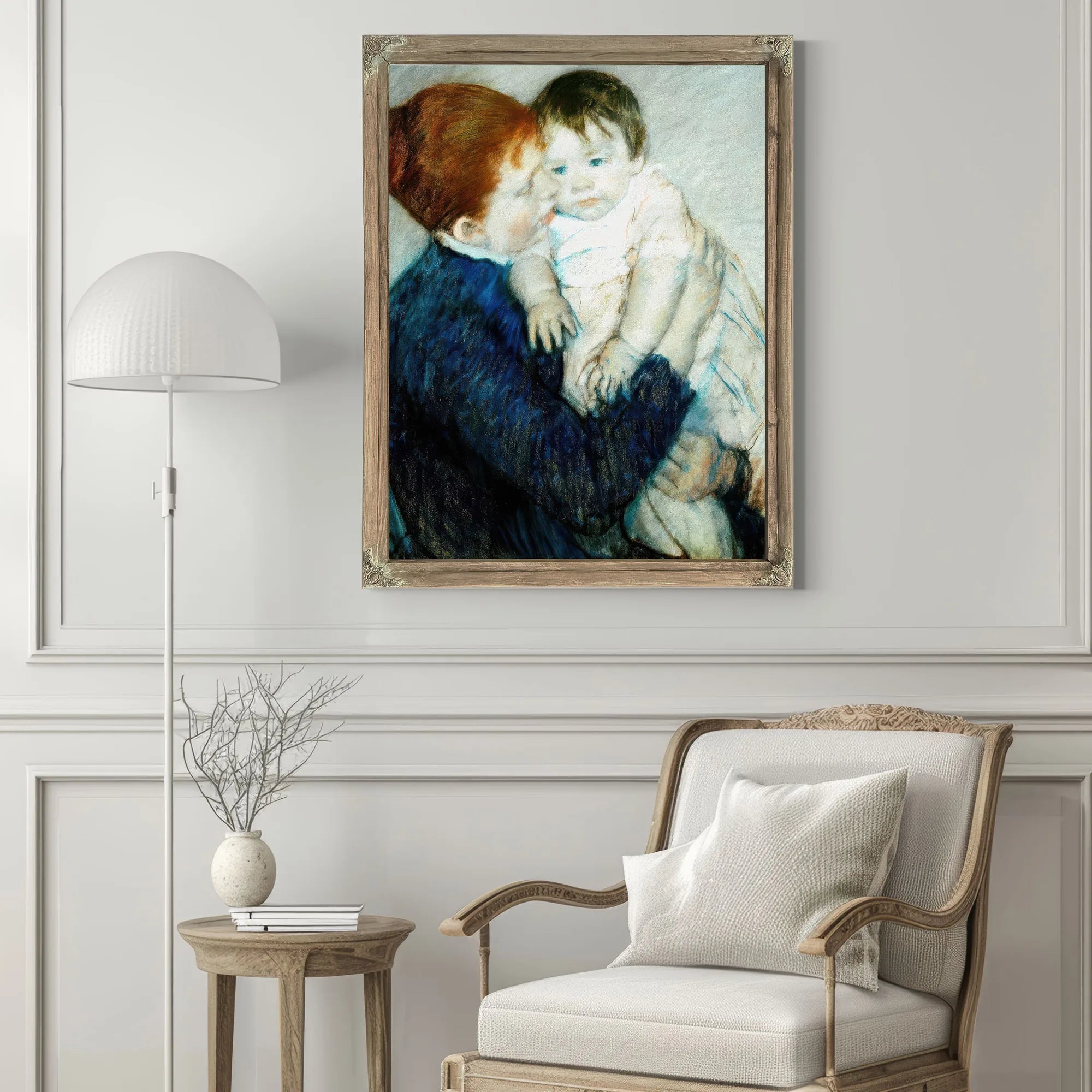 Agatha And Her Child By Mary Cassatt Fine Art Print