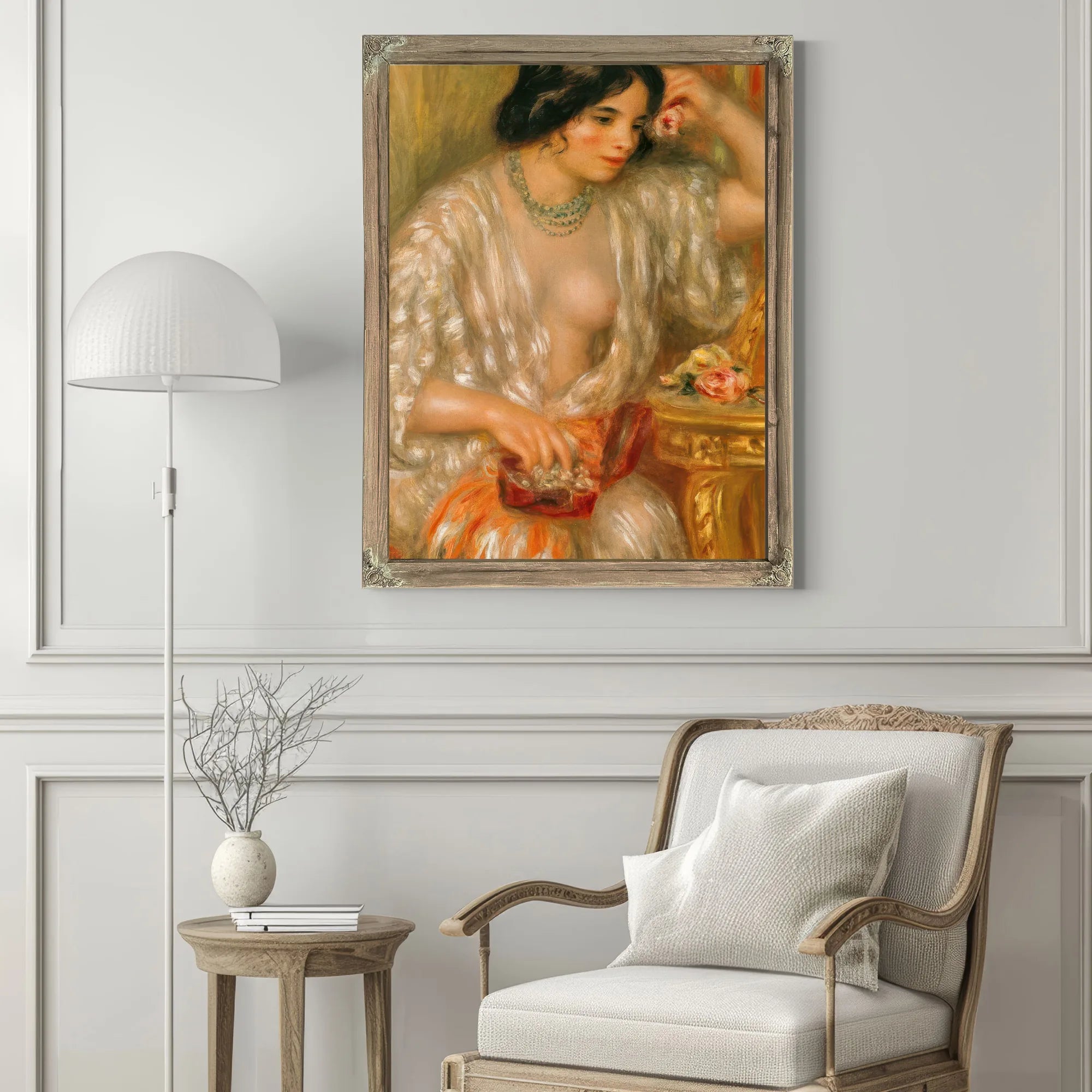 Gabrielle With Jewellery By Pierre Auguste Renoir Fine Art Print
