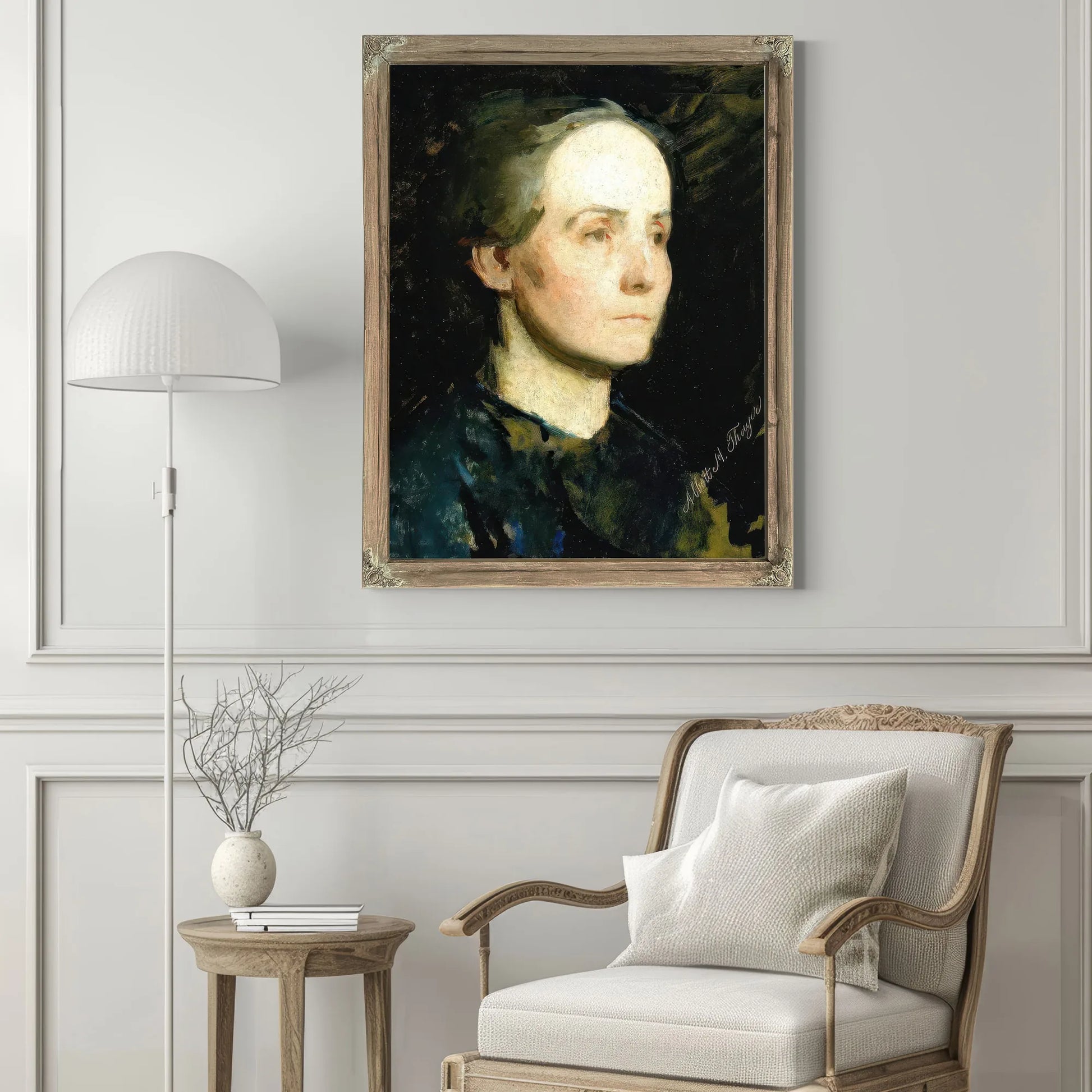 Portrait Of A Woman (Miss Gertrude Bloede) By Abbott Handerson Thayer Fine Art Print