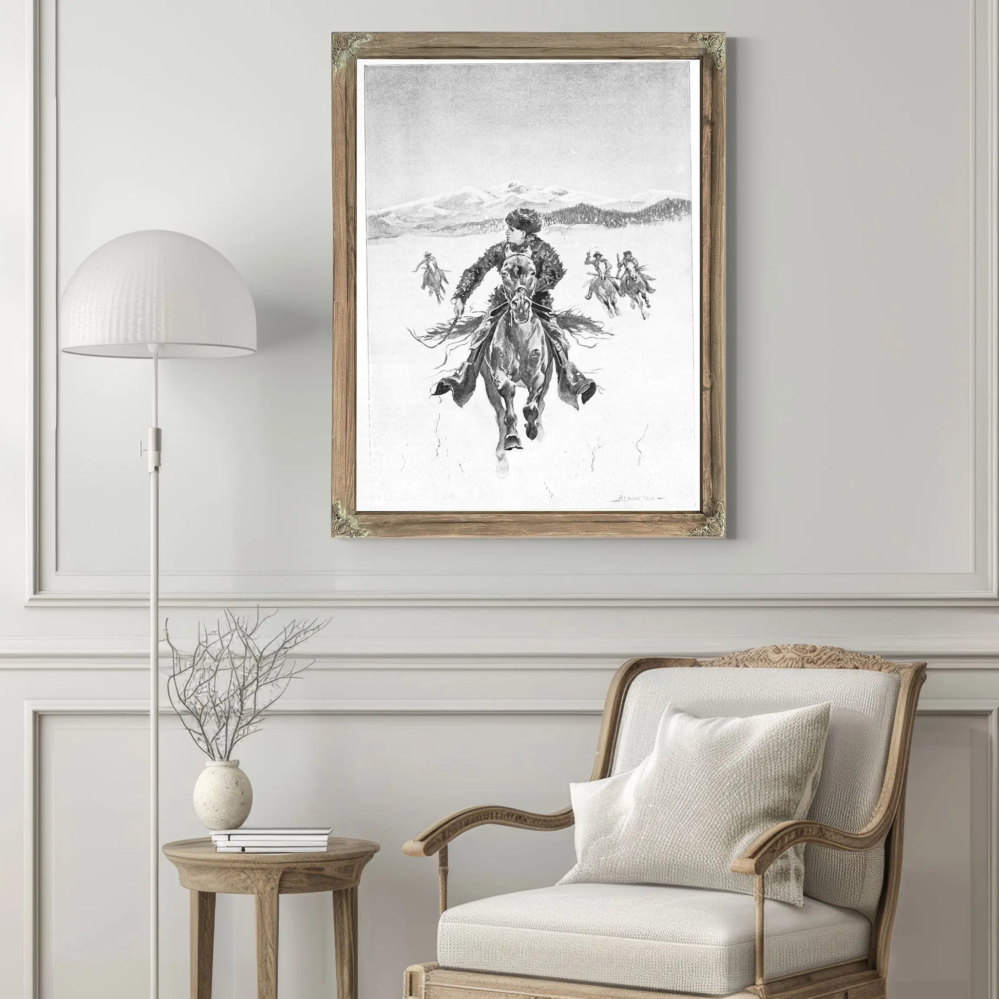 My Pursuers Were Not A Hundred Yards Behind Me by Frederic Remington