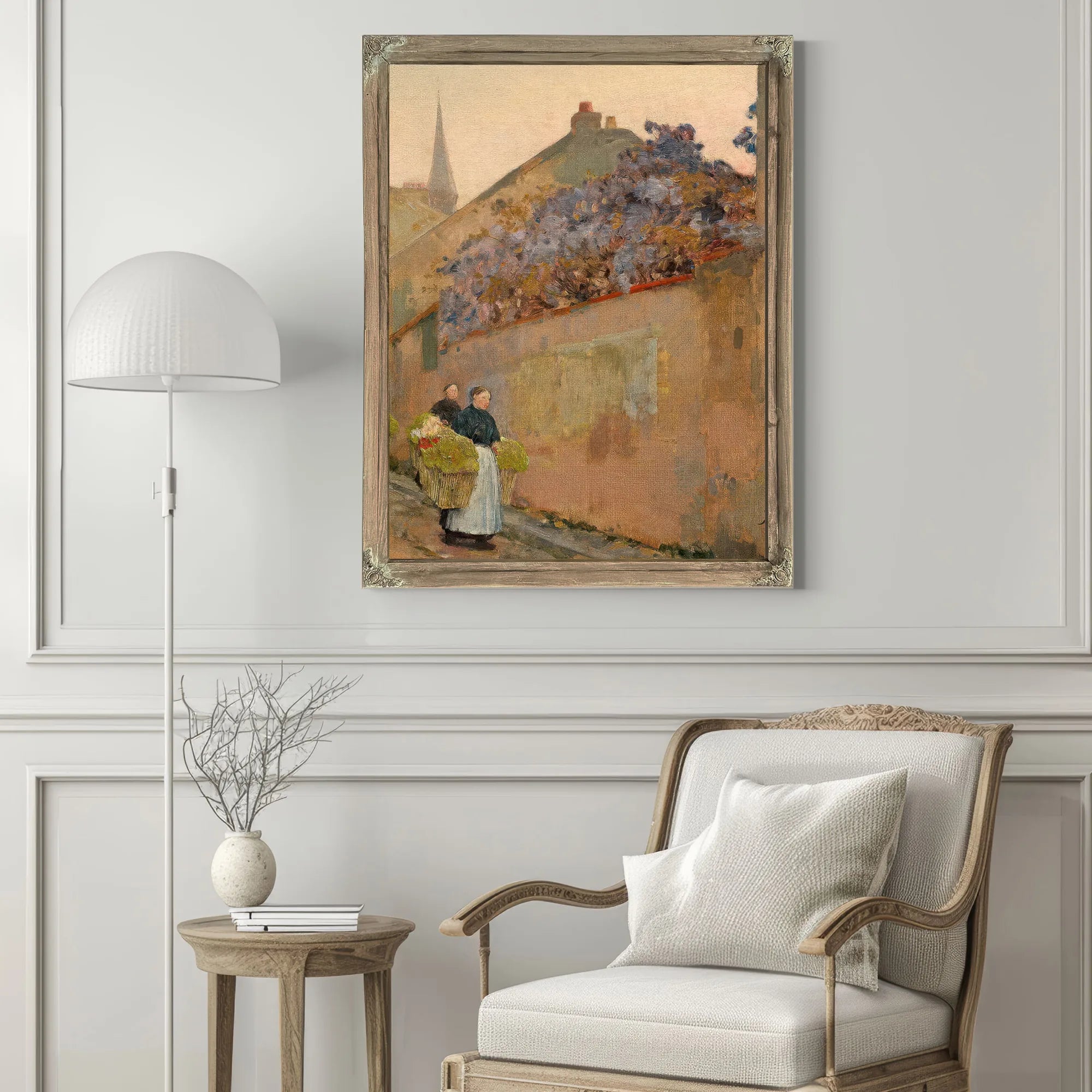 Street Scene In Sannois By Childe Hassam Fine Art Print