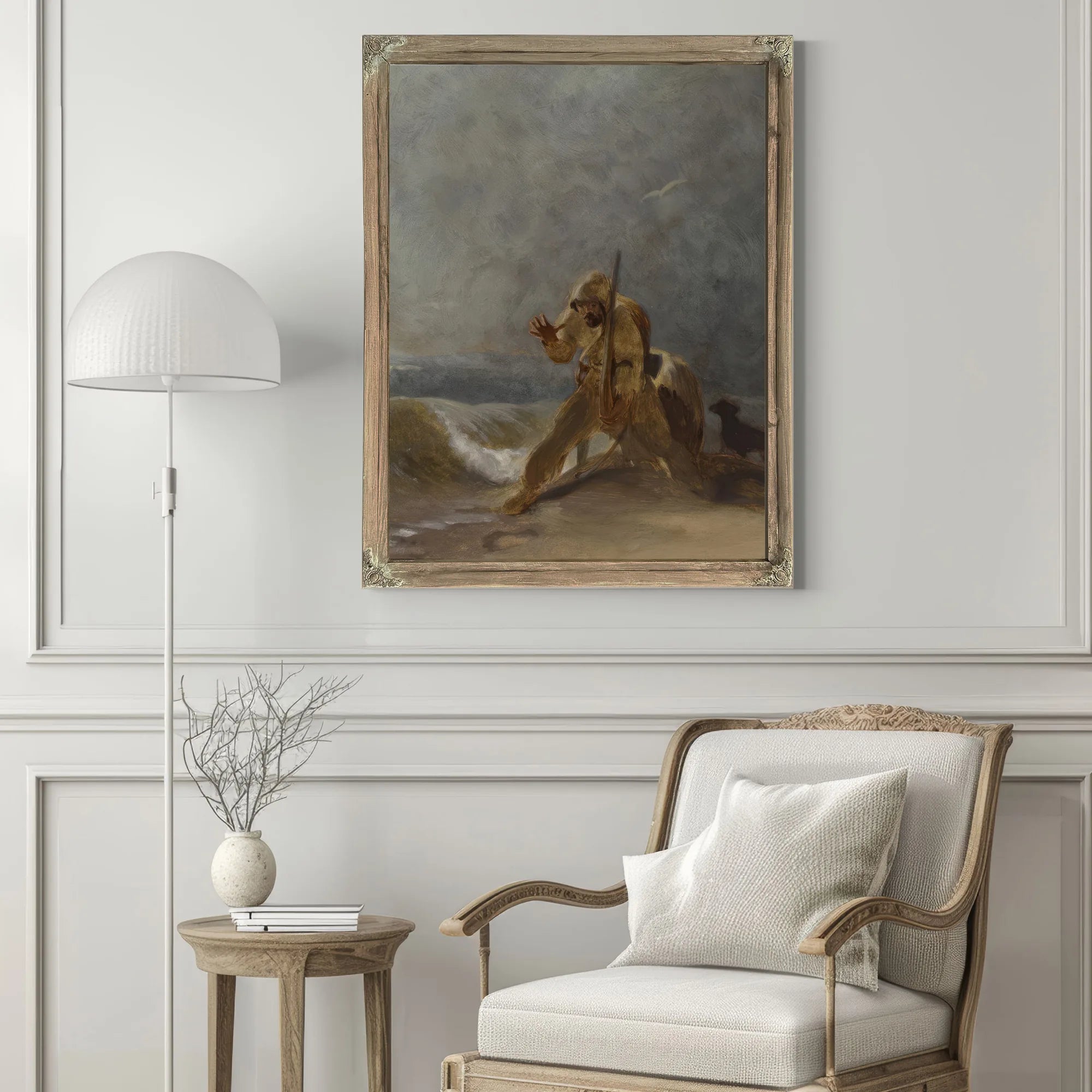 Foot Impression In The Sand By Thomas Sully Fine Art Print