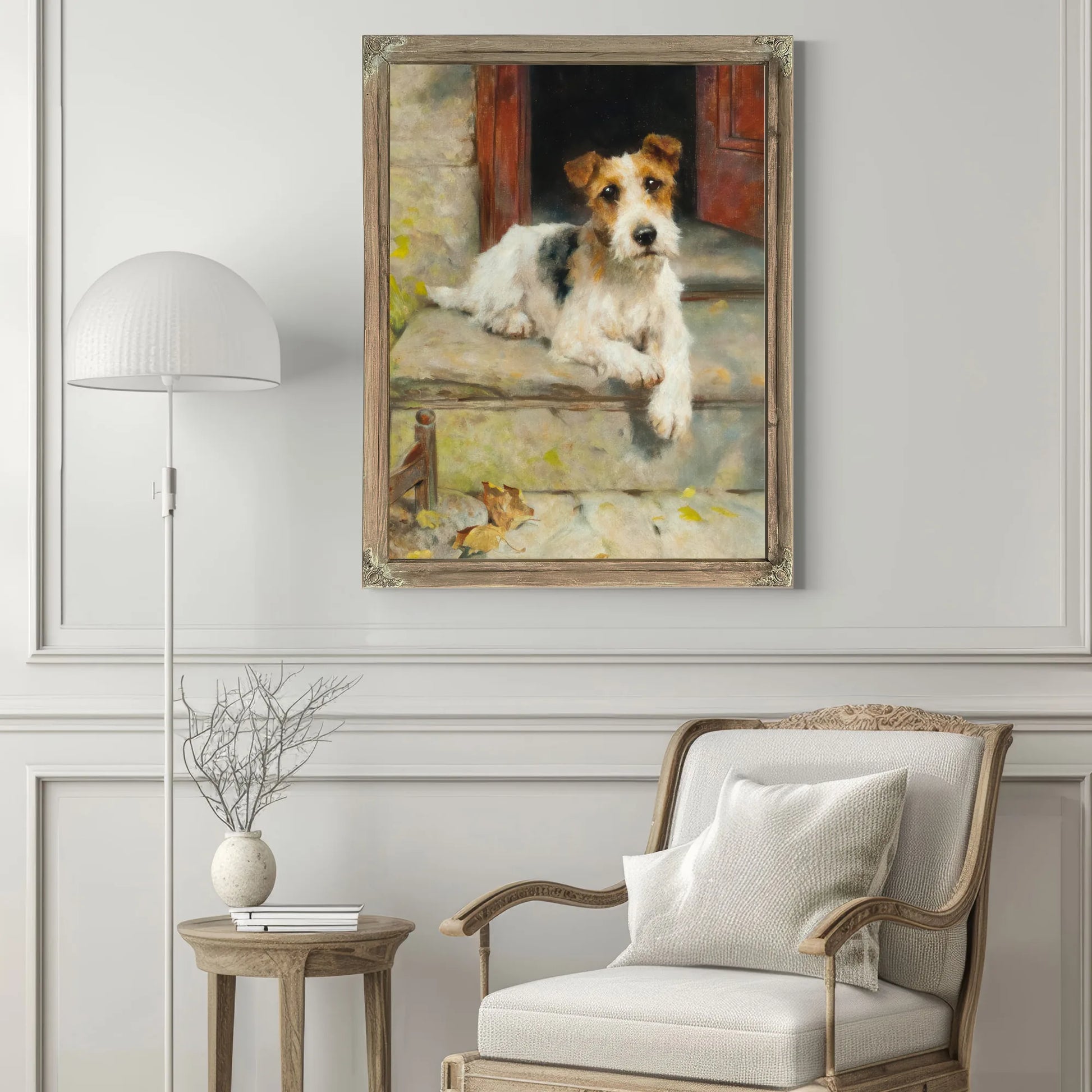 Waiting For Master A Wire Coated Fox Terrier By Arthur Wardle Fine Art Print