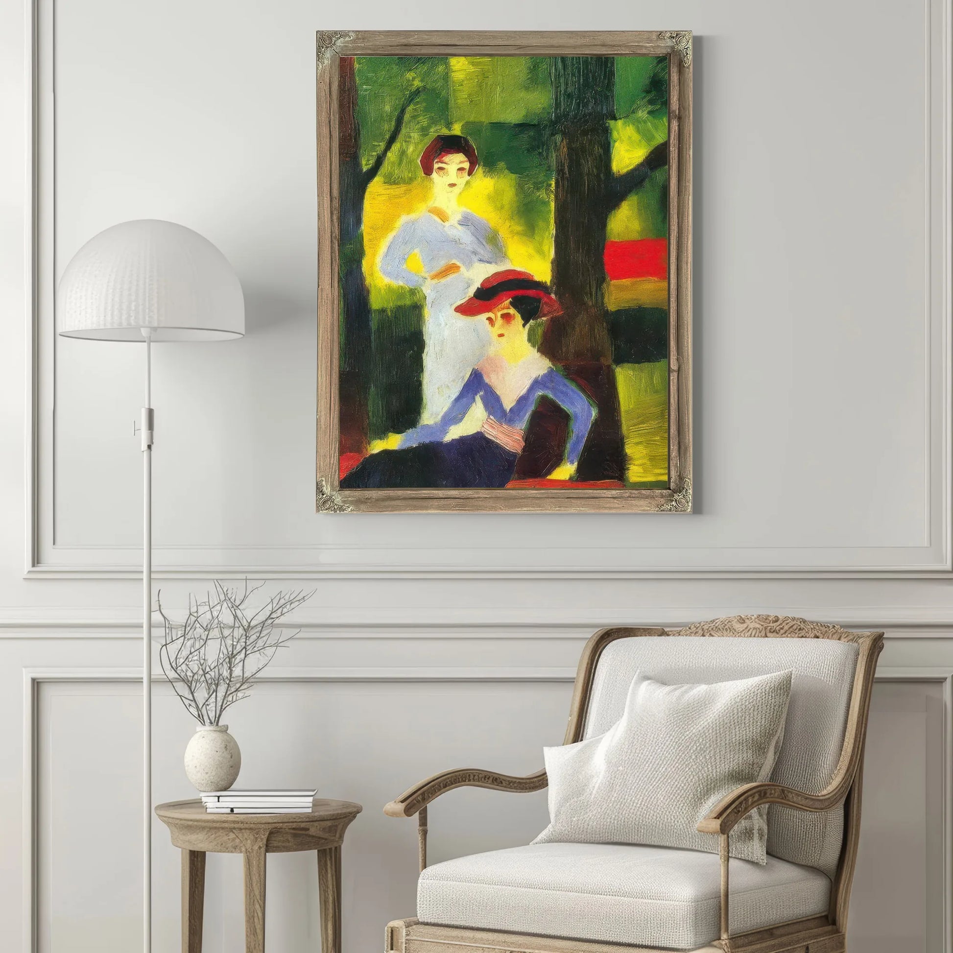 Two Girls In The Forest By August Macke Fine Art Print