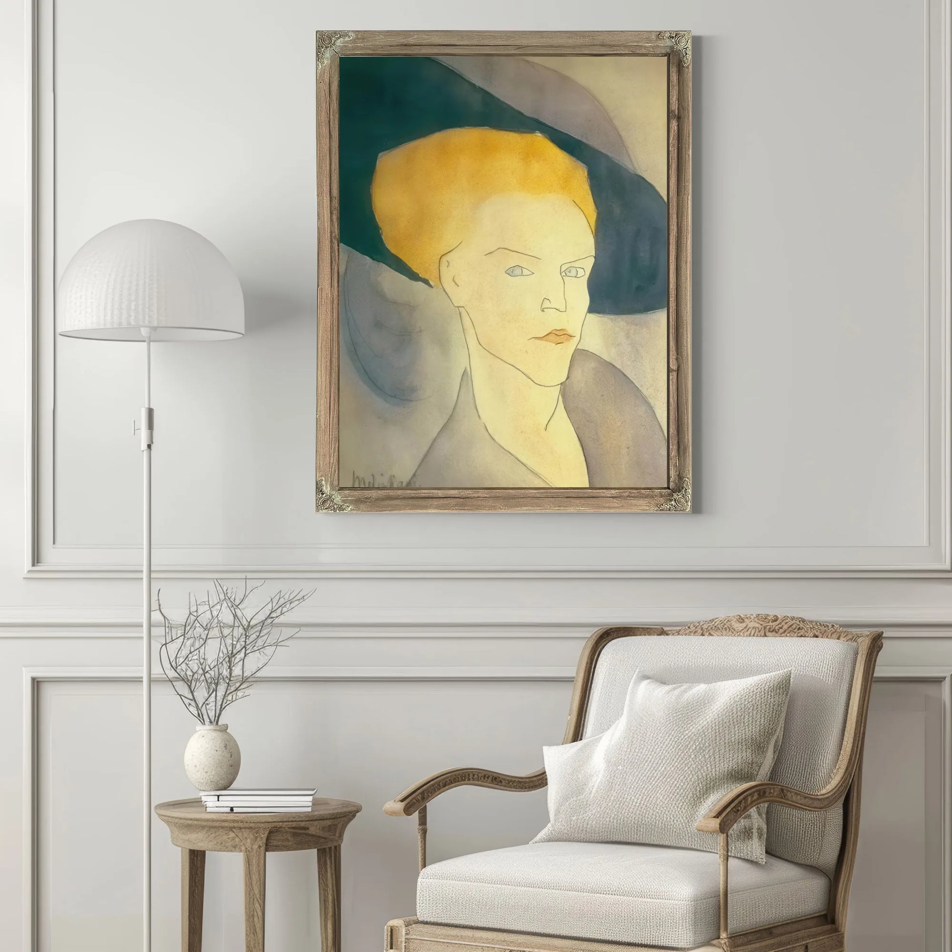 Head Of A Women In Hat By Amedeo Modigliani Fine Art Print