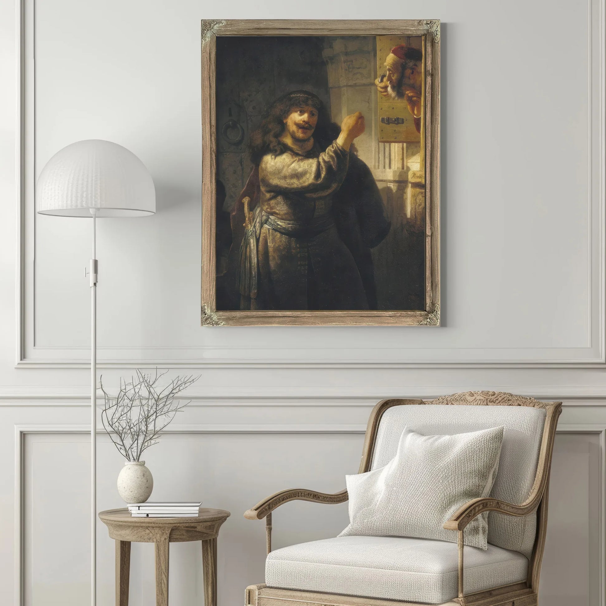 Samson Threatening His Father In Law By Rembrandt Fine Art Print