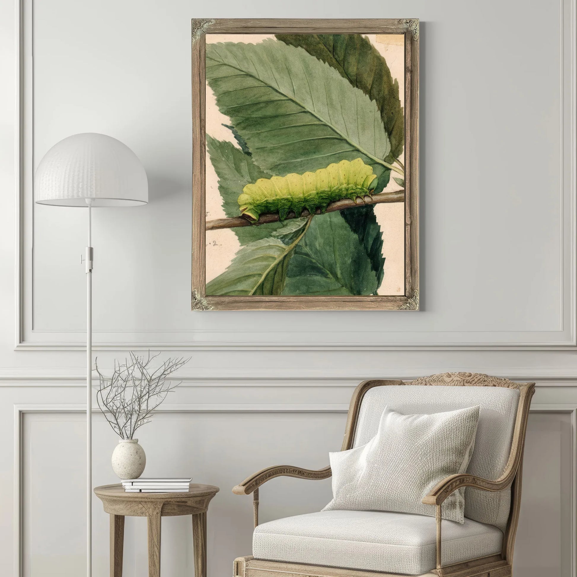 Lunar Caterpillar, Study For Book Concealing Coloration In The Animal Kingdom 1 By Abbott Handerson Thayer Fine Art Print