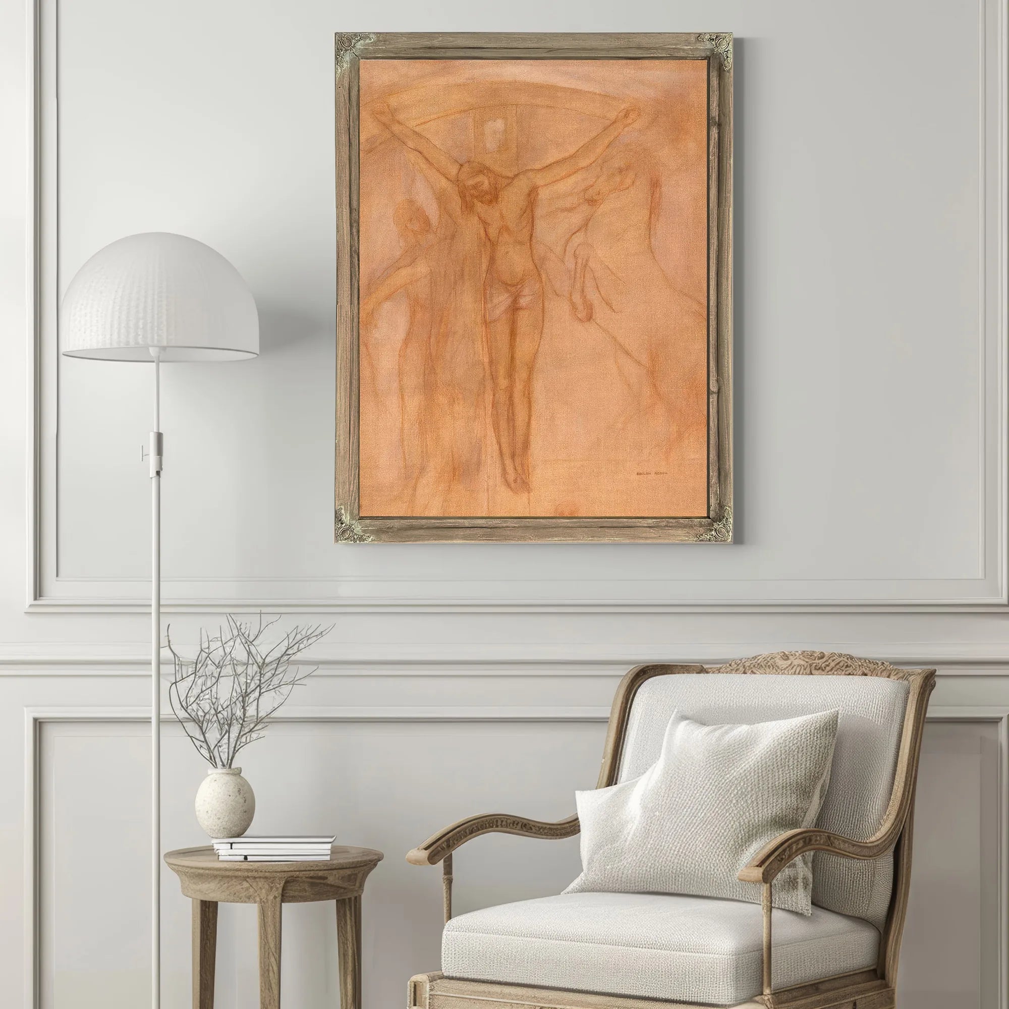 Christ On The Cross By Odilon Redon Fine Art Print