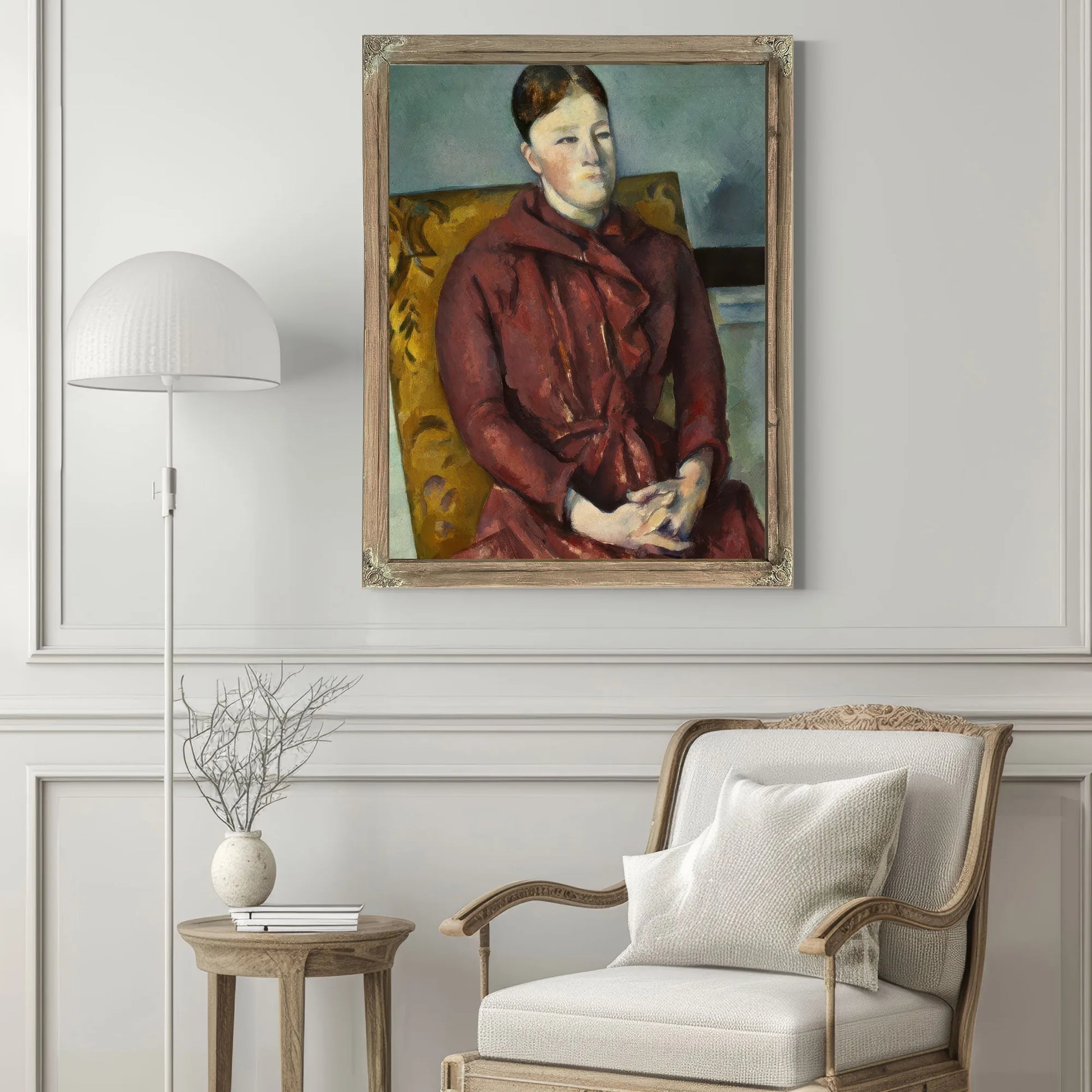 Madame Cezanne In A Yellow Armchair By Paul Cezanne Fine Art Print