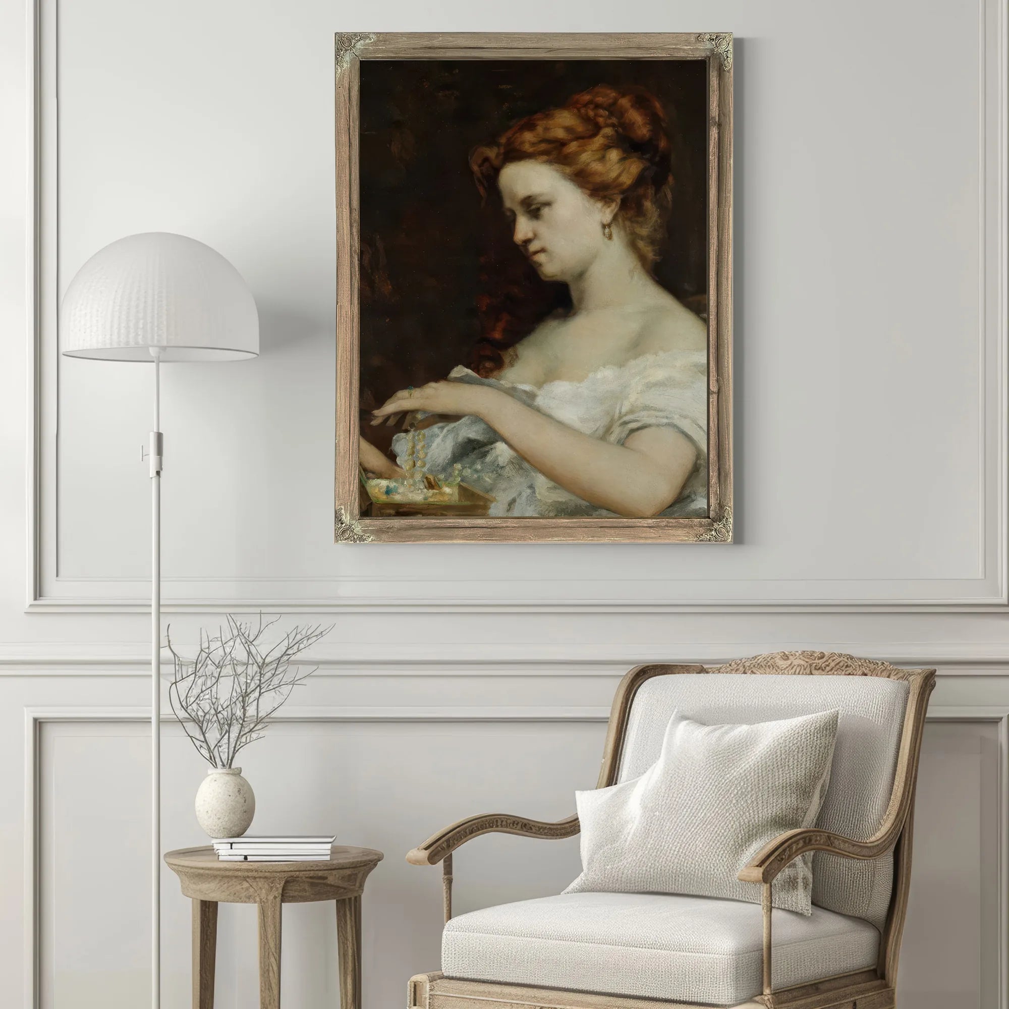 A Woman With Jewellery By Jean Desire Gustave Courbet Fine Art Print