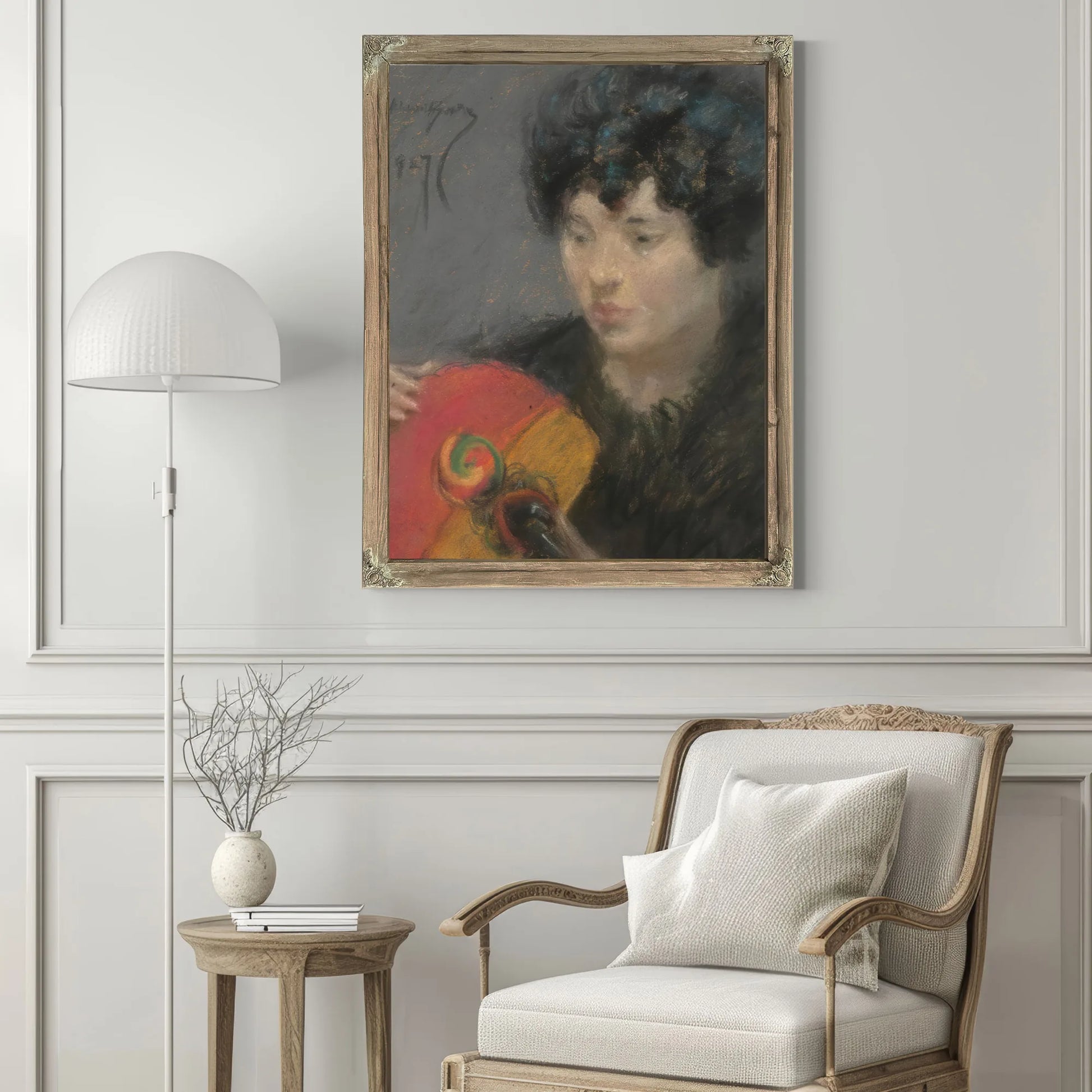 Study With Fan 2 By Alice Pike Barney Fine Art Print
