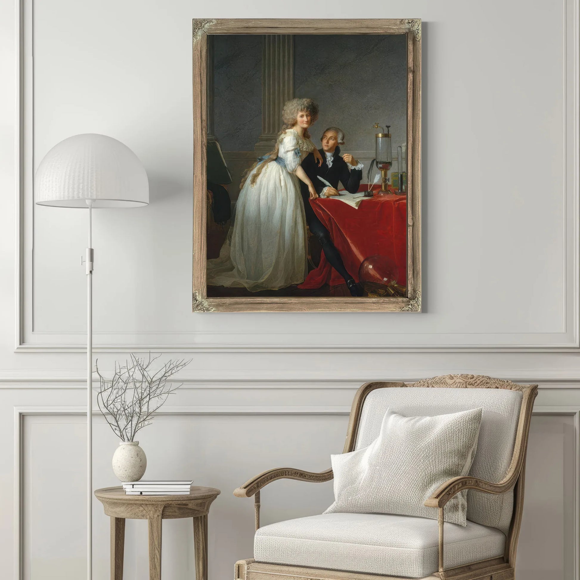 Antoine Laurent Lavoisier And His Wife Marie Anne Pierrette Paulze By Jacques Louis David Fine Art Print