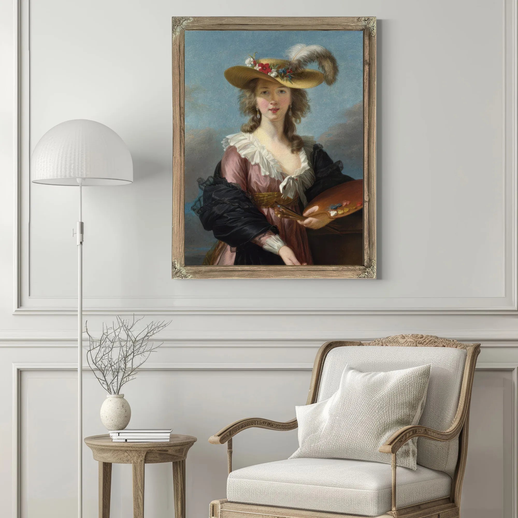 Louise Self Portrait In A Straw Hat 1782 By Elisabeth Vigee Le Brun Fine Art Print