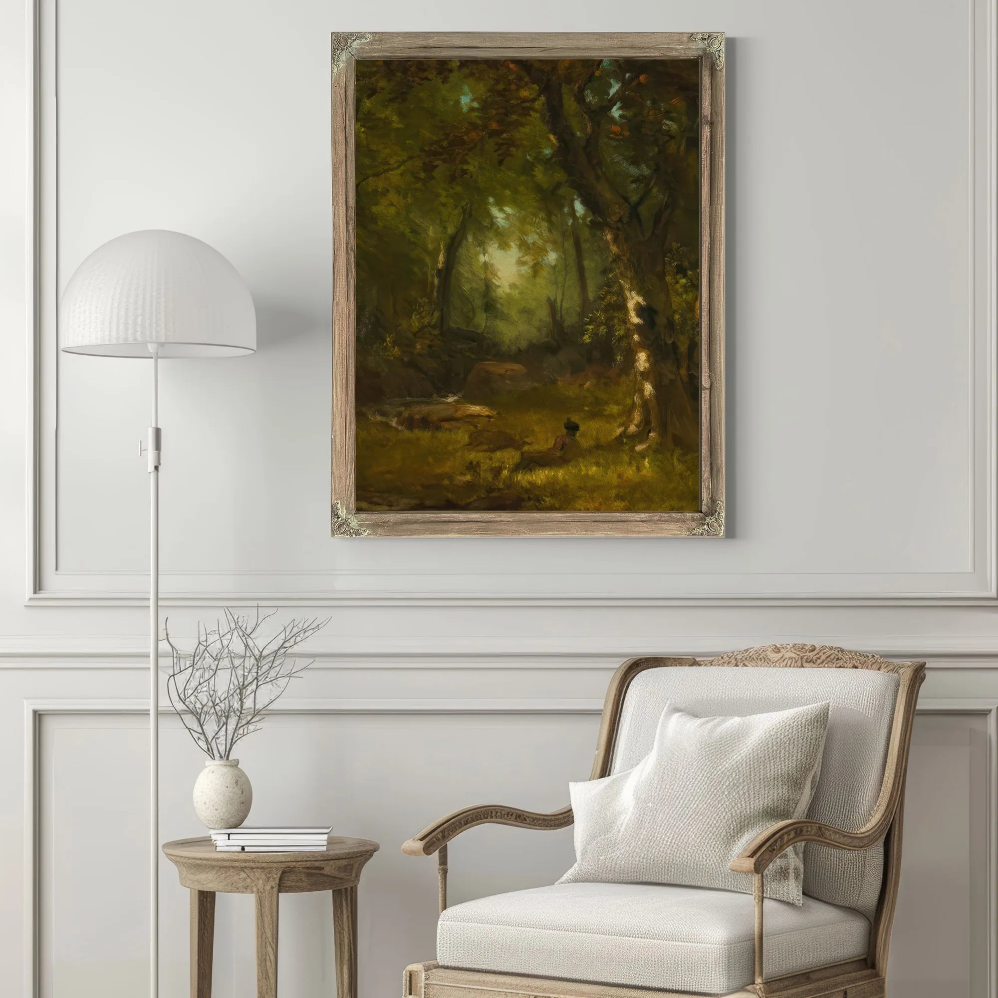 Landscape With Huntsman By George Inness Fine Art Print