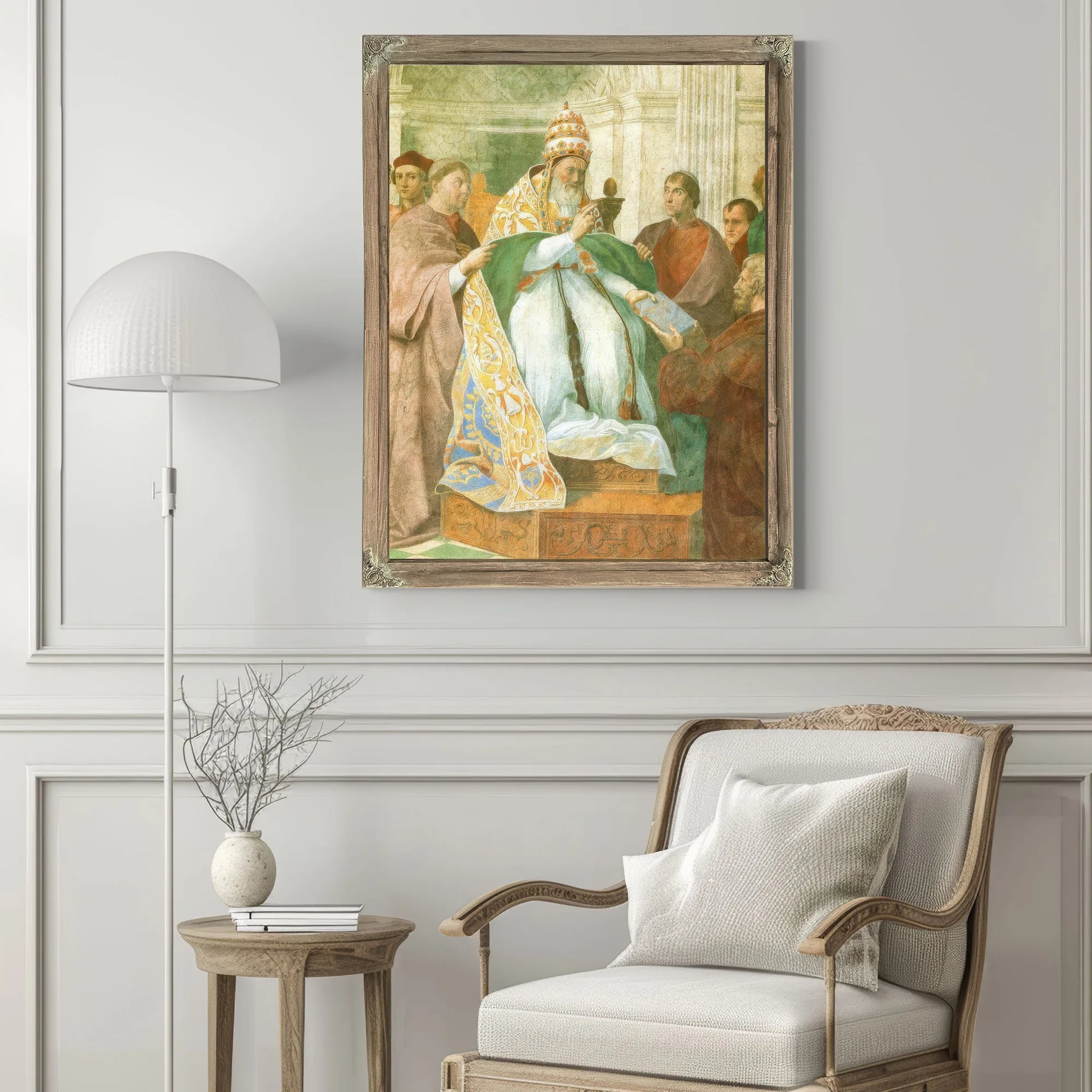 Gregory Ix Approving The Decretals By Raphael Fine Art Print